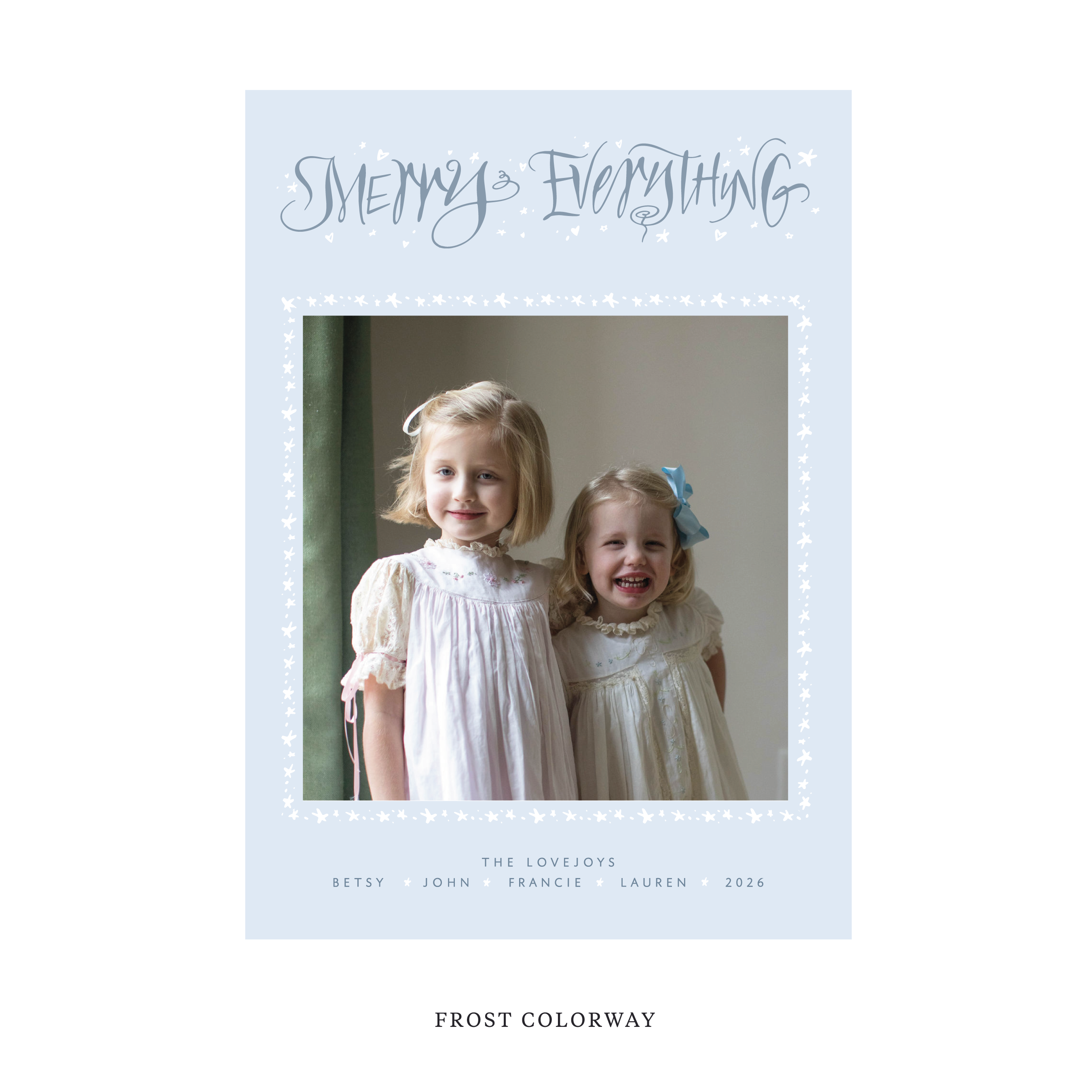 Ansley Classic Flat Print Holiday Card, Large