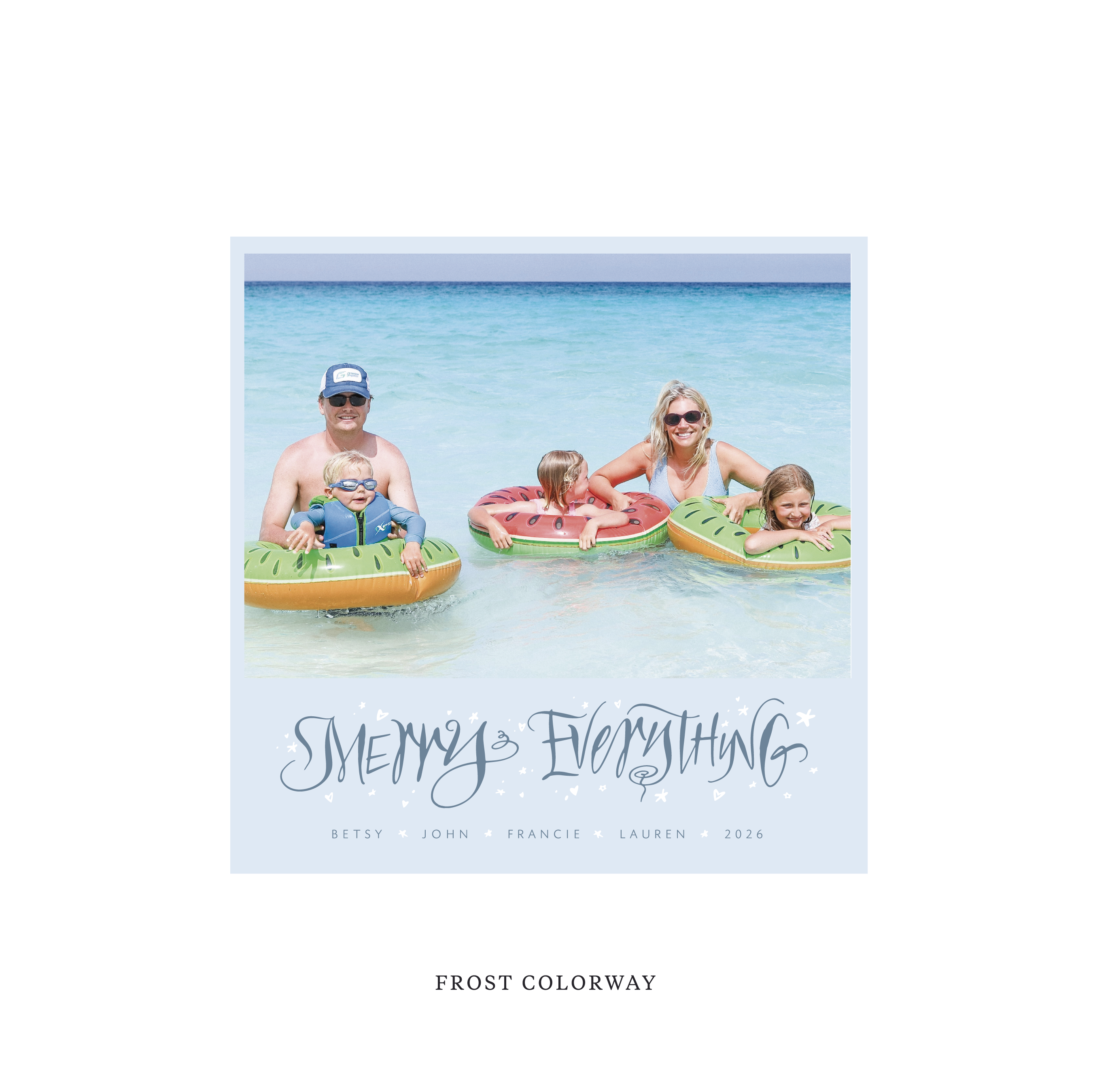 Ansley Classic Flat Print Holiday Card, Square