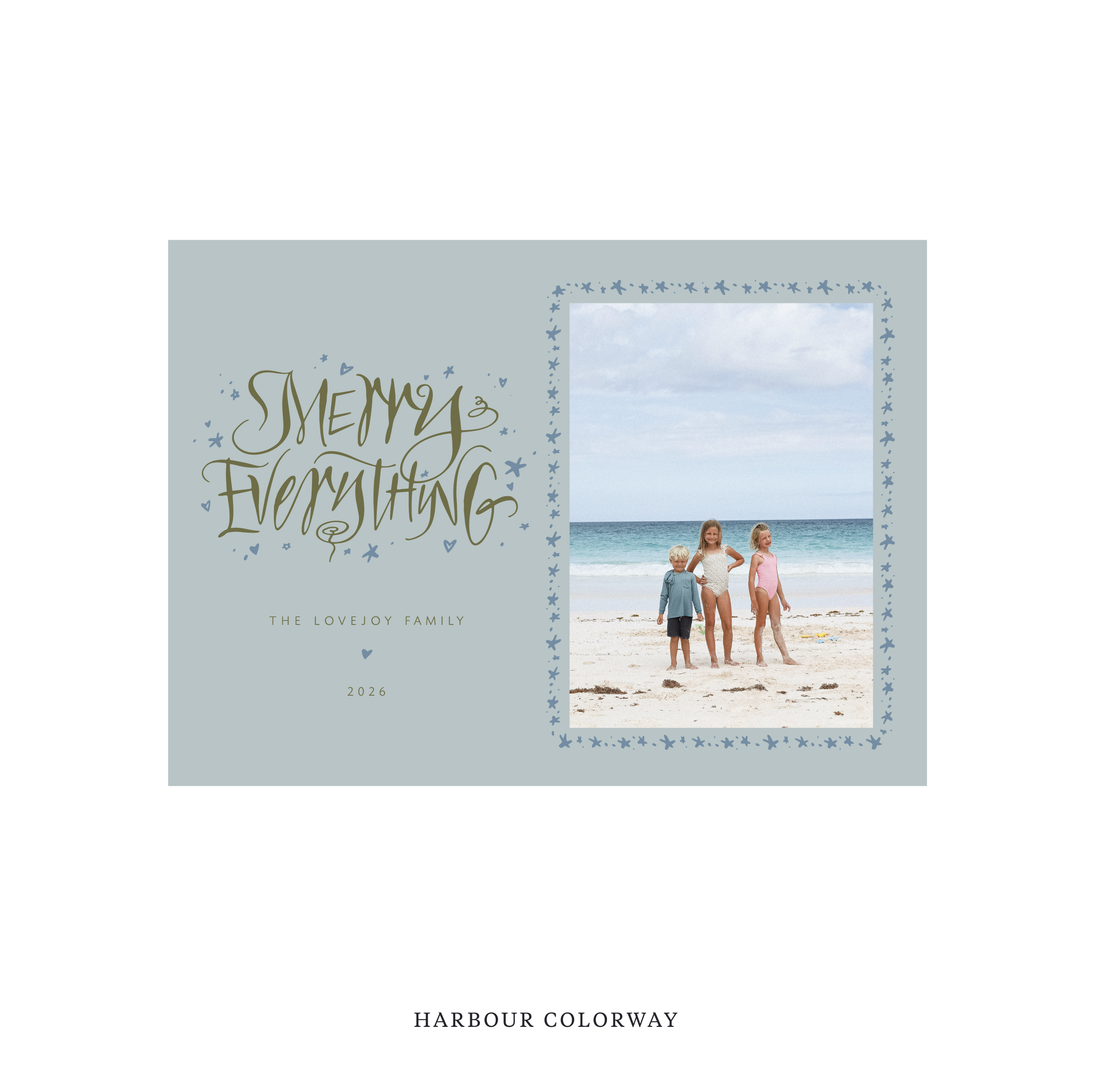 Ansley Classic Flat Print Holiday Card, Medium