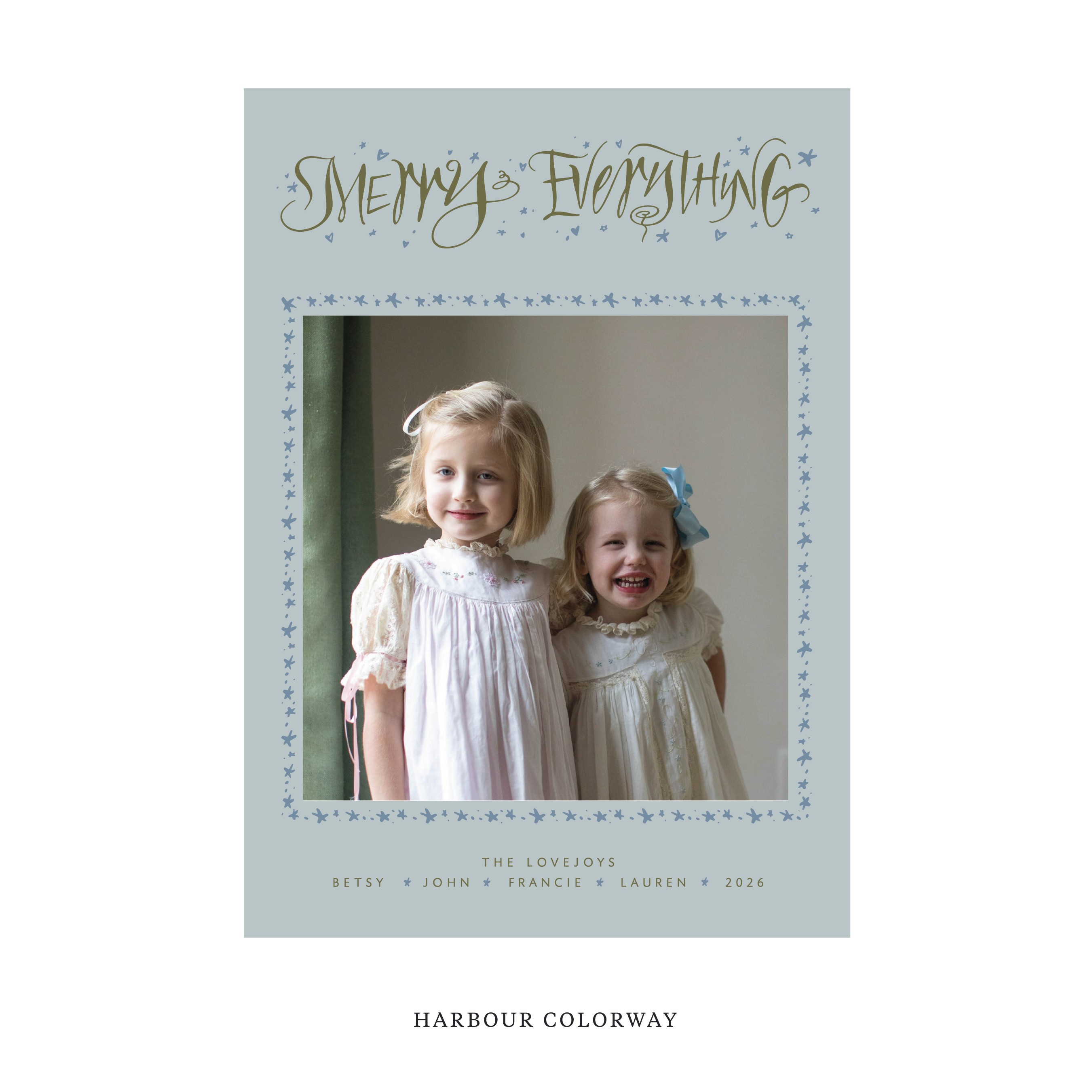 Ansley Classic Flat Print Holiday Card, Large