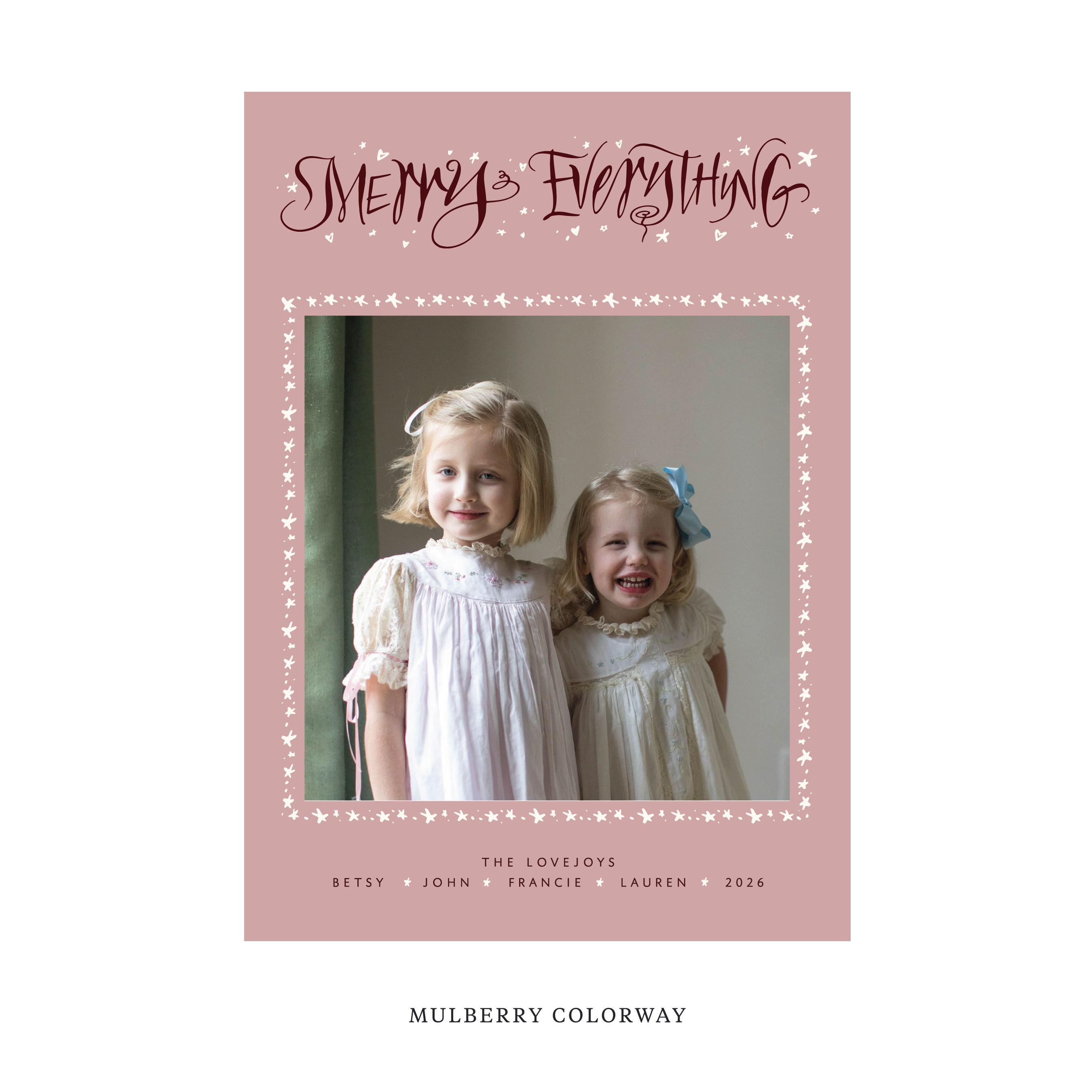 Ansley Classic Flat Print Holiday Card, Large