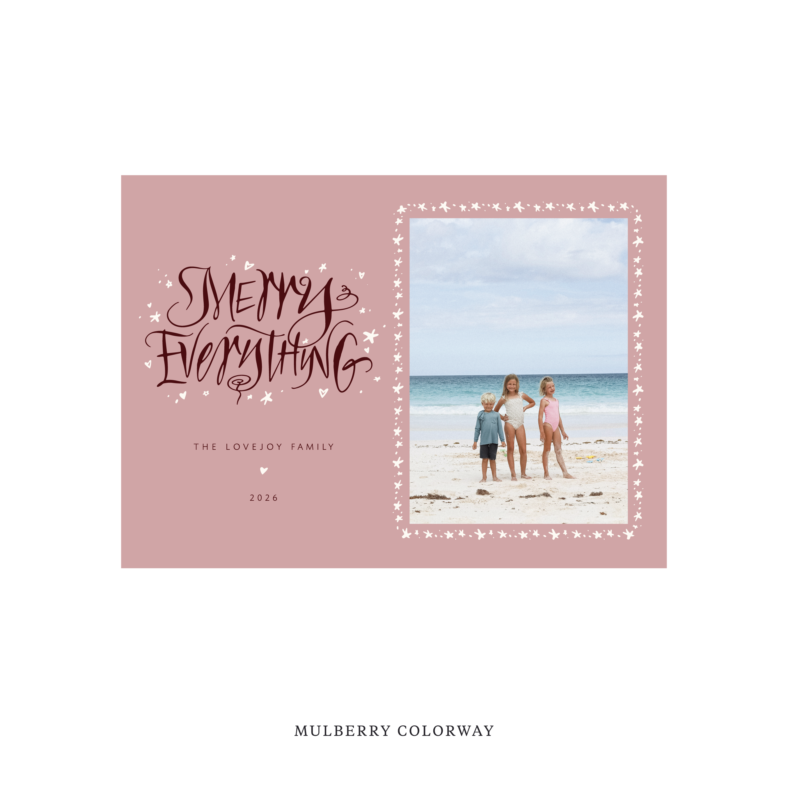 Ansley Classic Flat Print Holiday Card, Medium