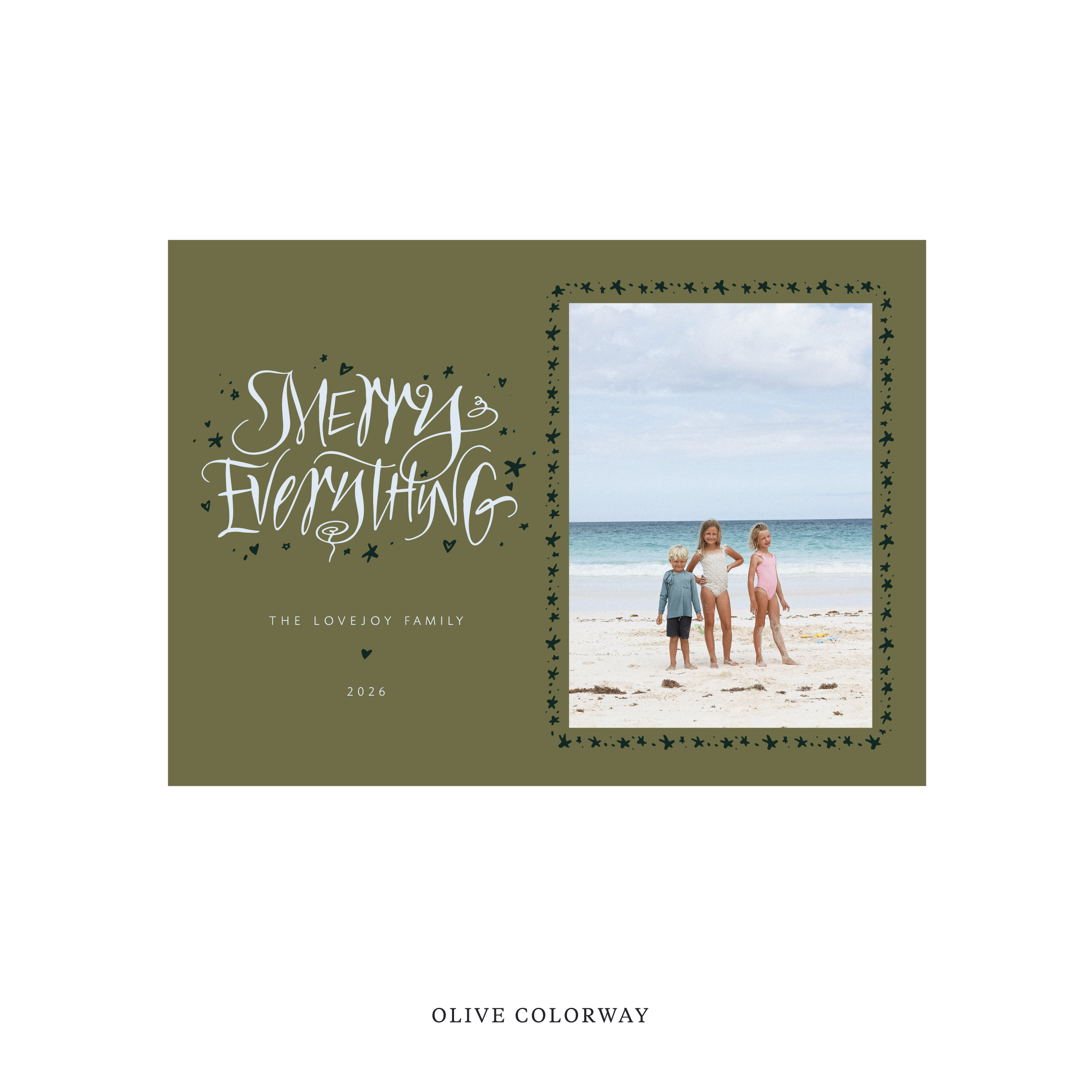 Ansley Classic Flat Print Holiday Card, Medium