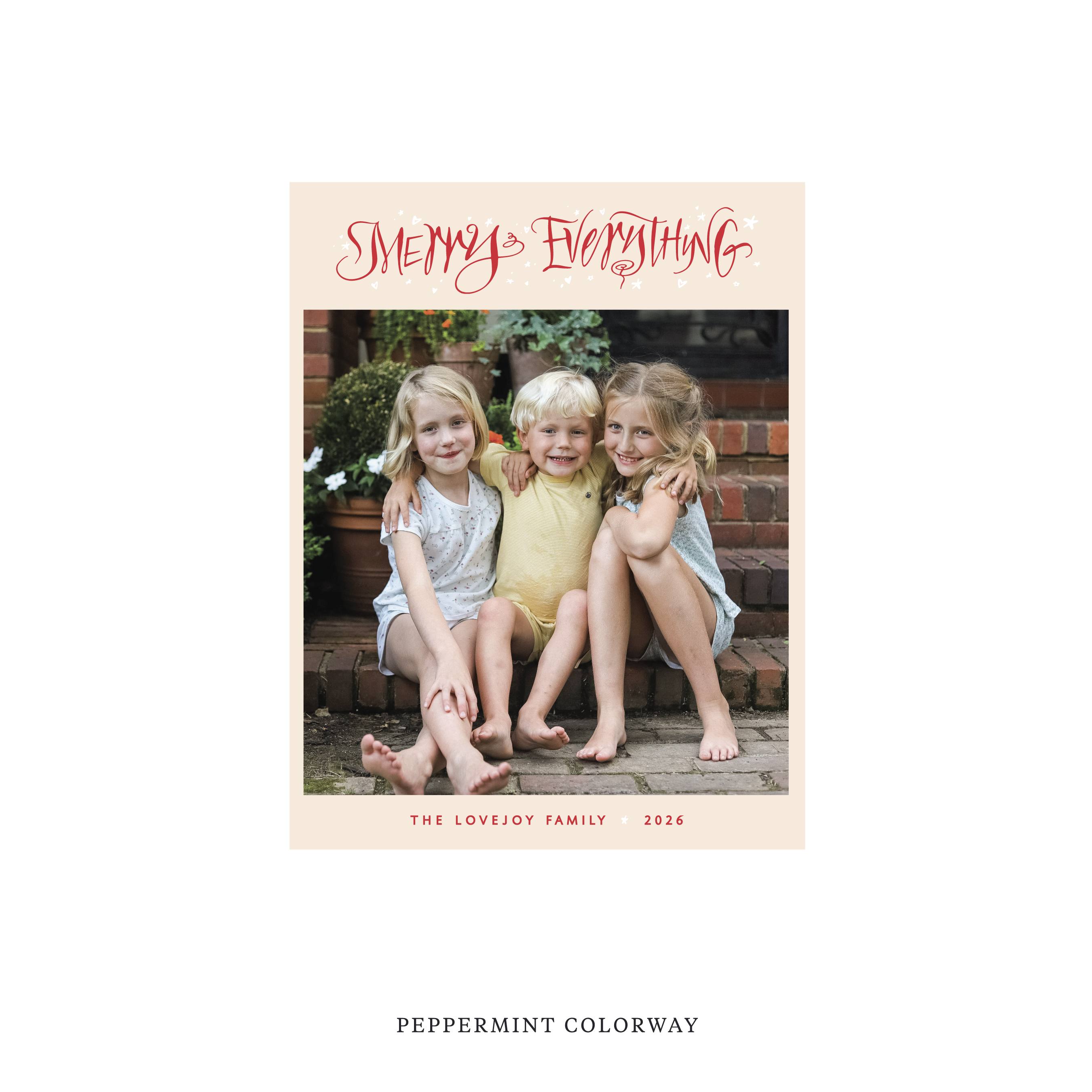 Ansley Classic Flat Print Holiday Card, Small