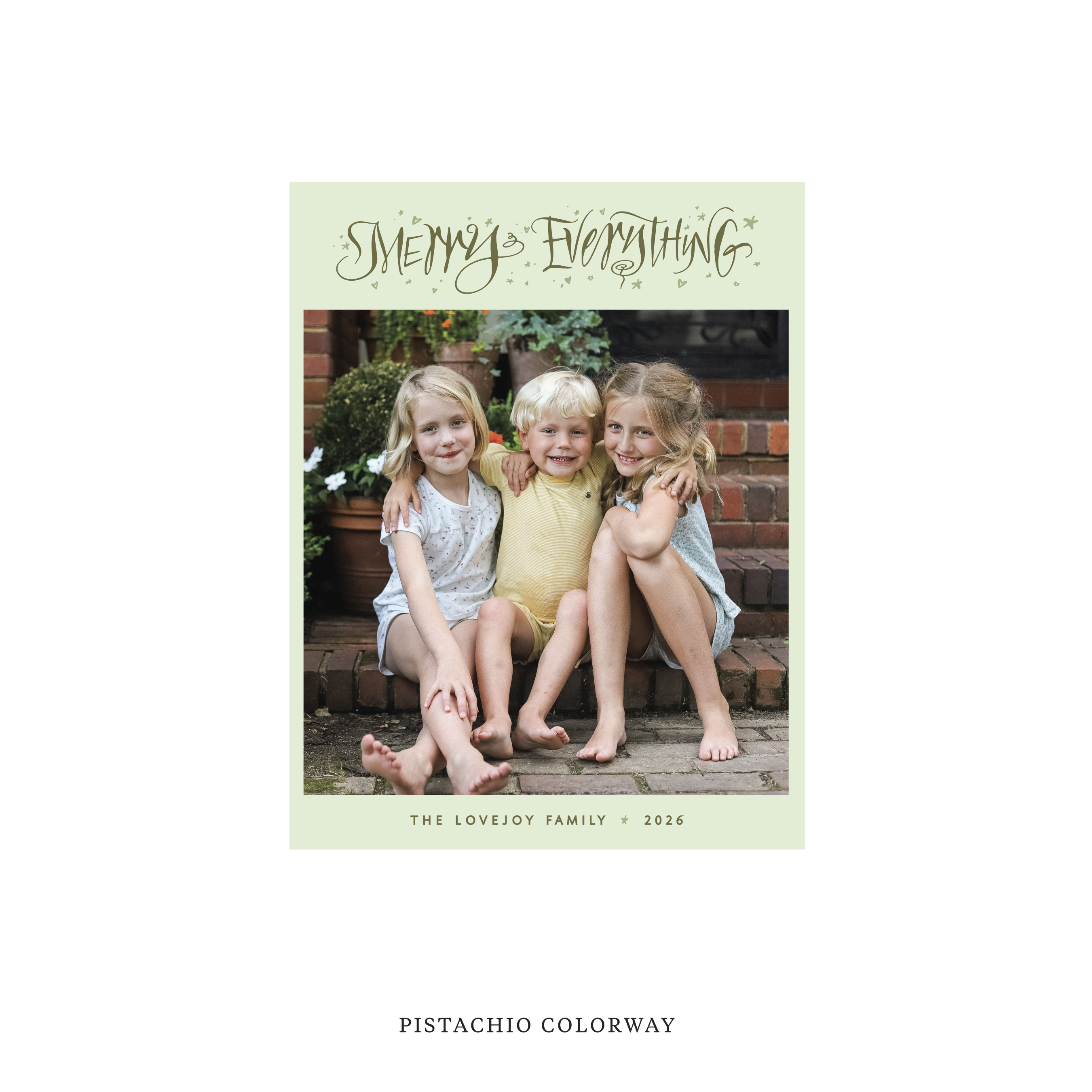 Ansley Classic Flat Print Holiday Card, Small