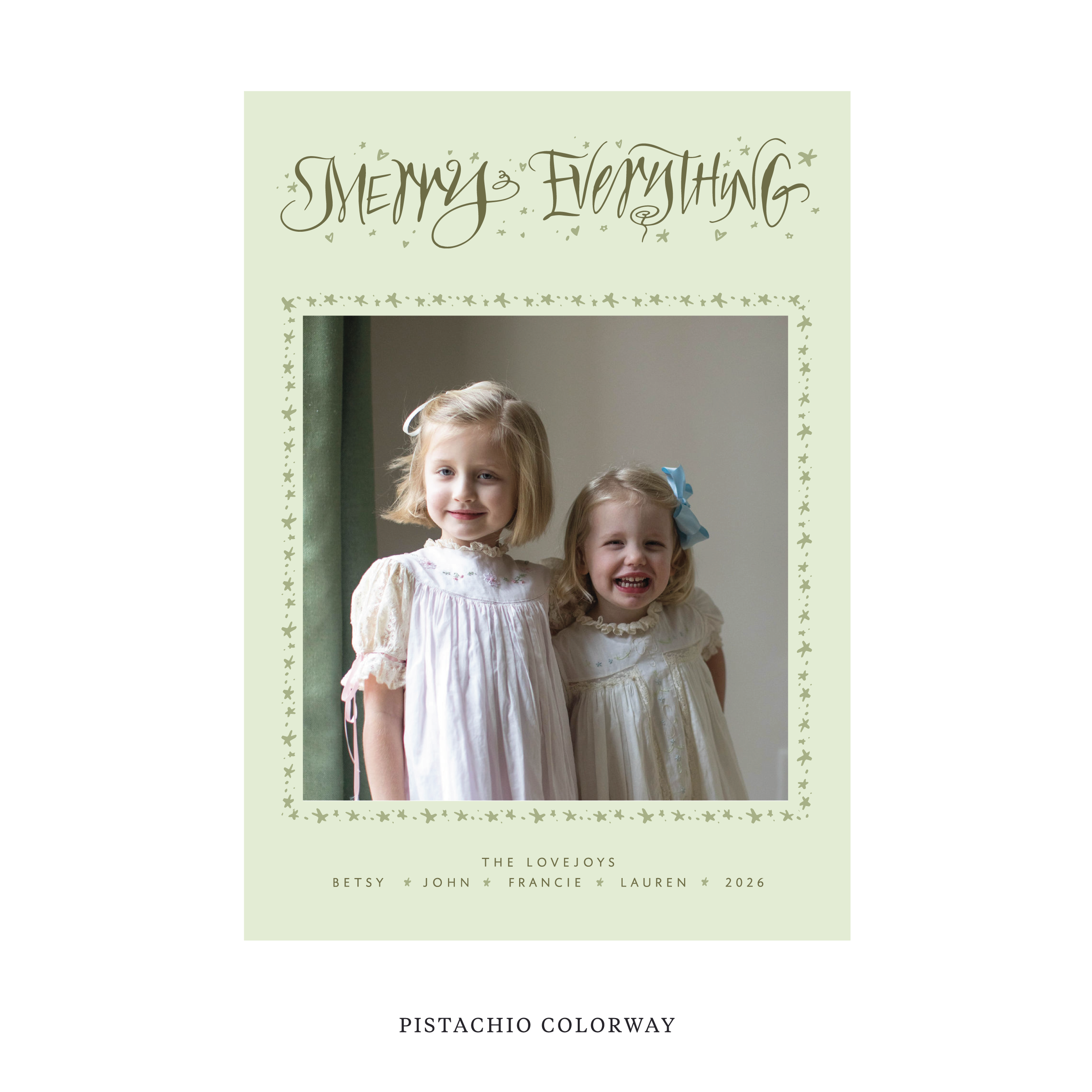 Ansley Classic Flat Print Holiday Card, Large