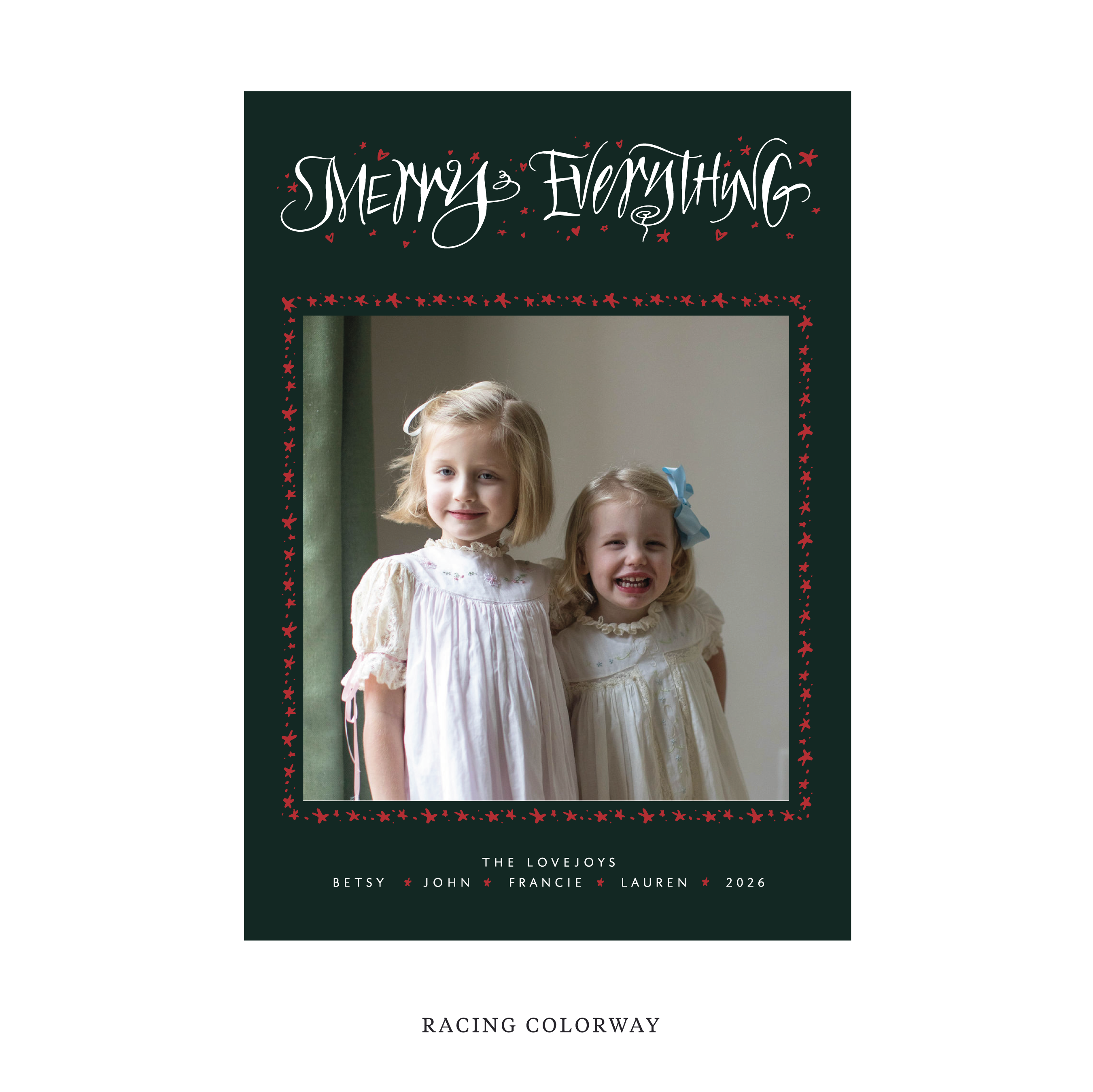 Ansley Classic Flat Print Holiday Card, Large