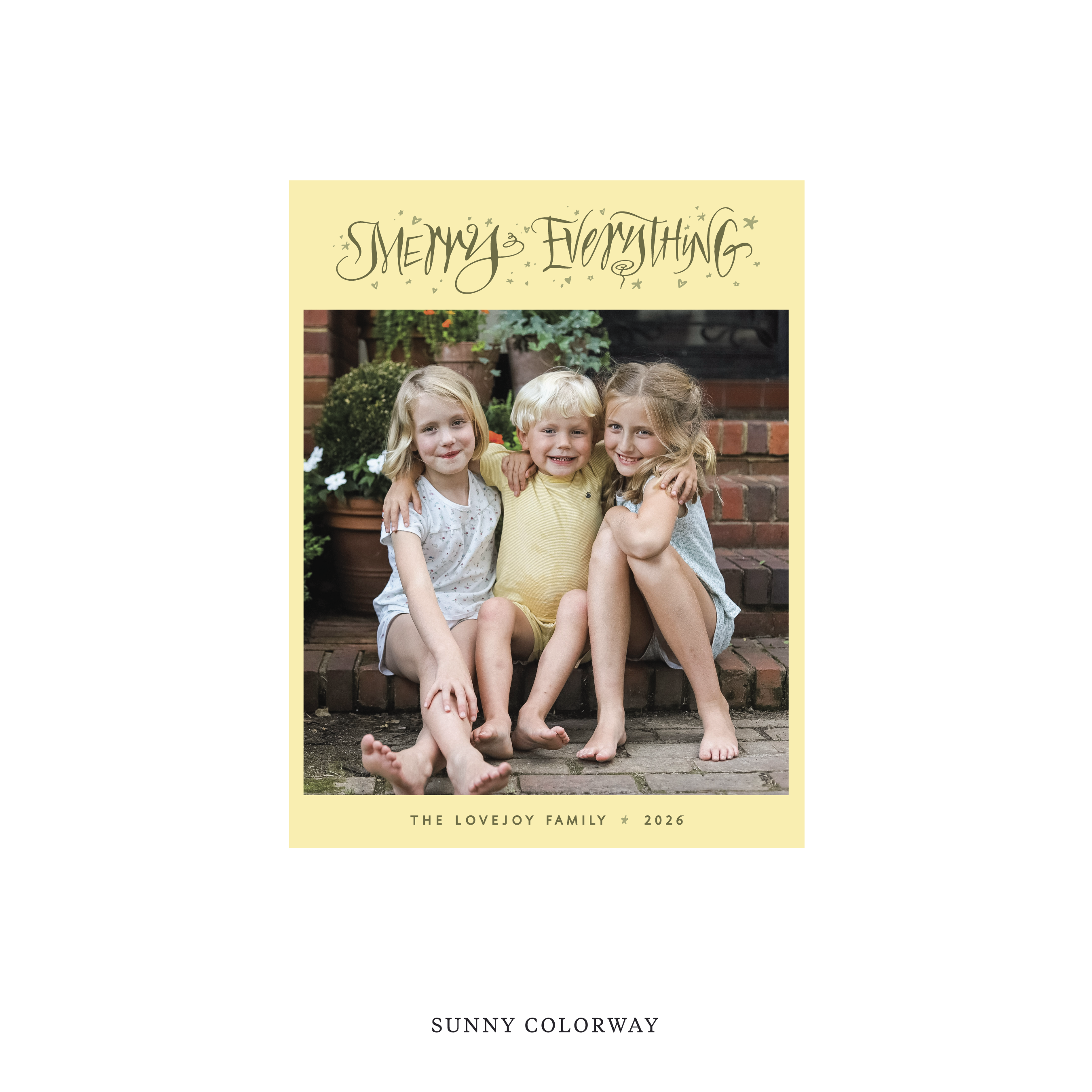 Ansley Classic Flat Print Holiday Card, Small
