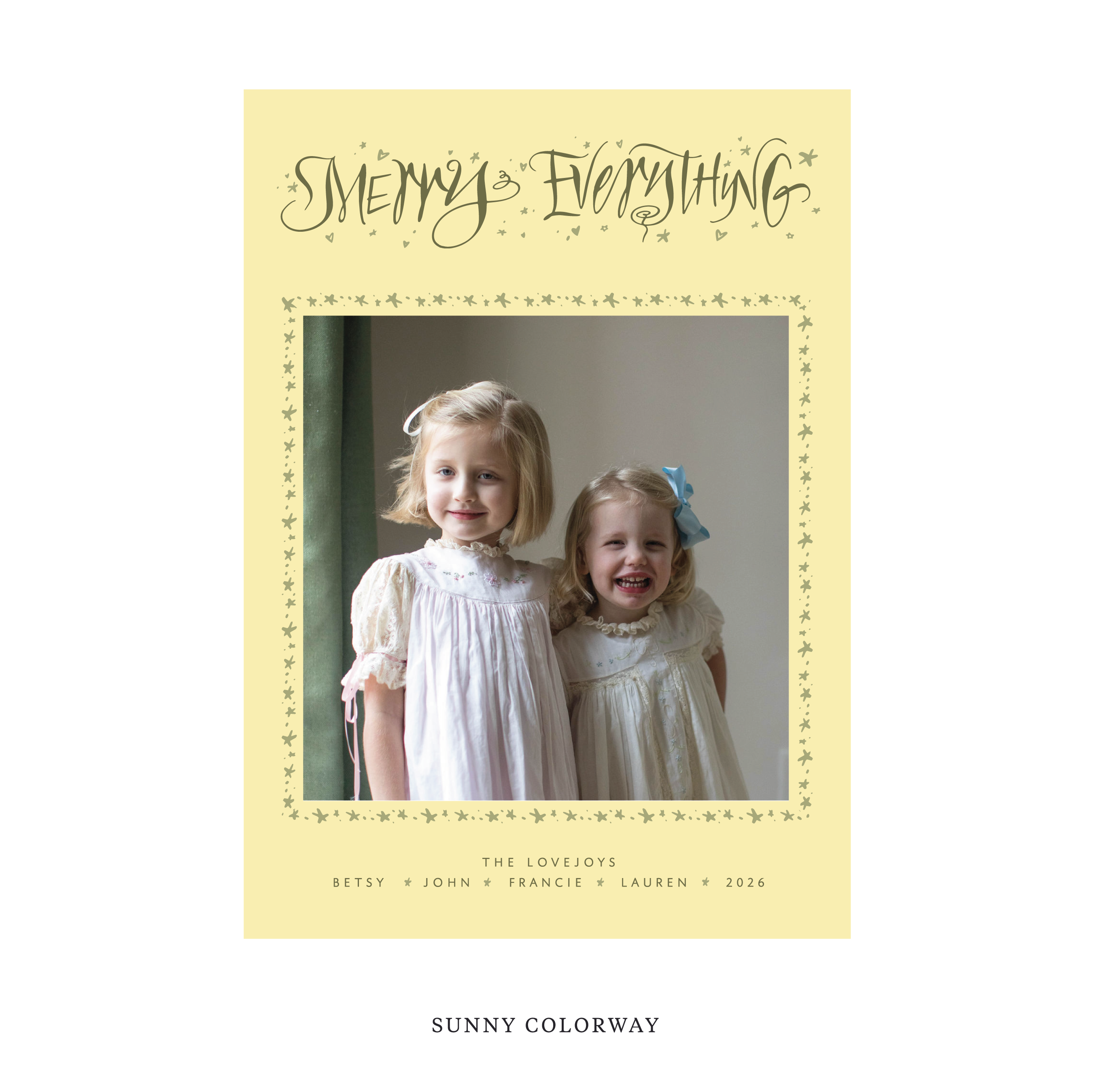 Ansley Classic Flat Print Holiday Card, Large