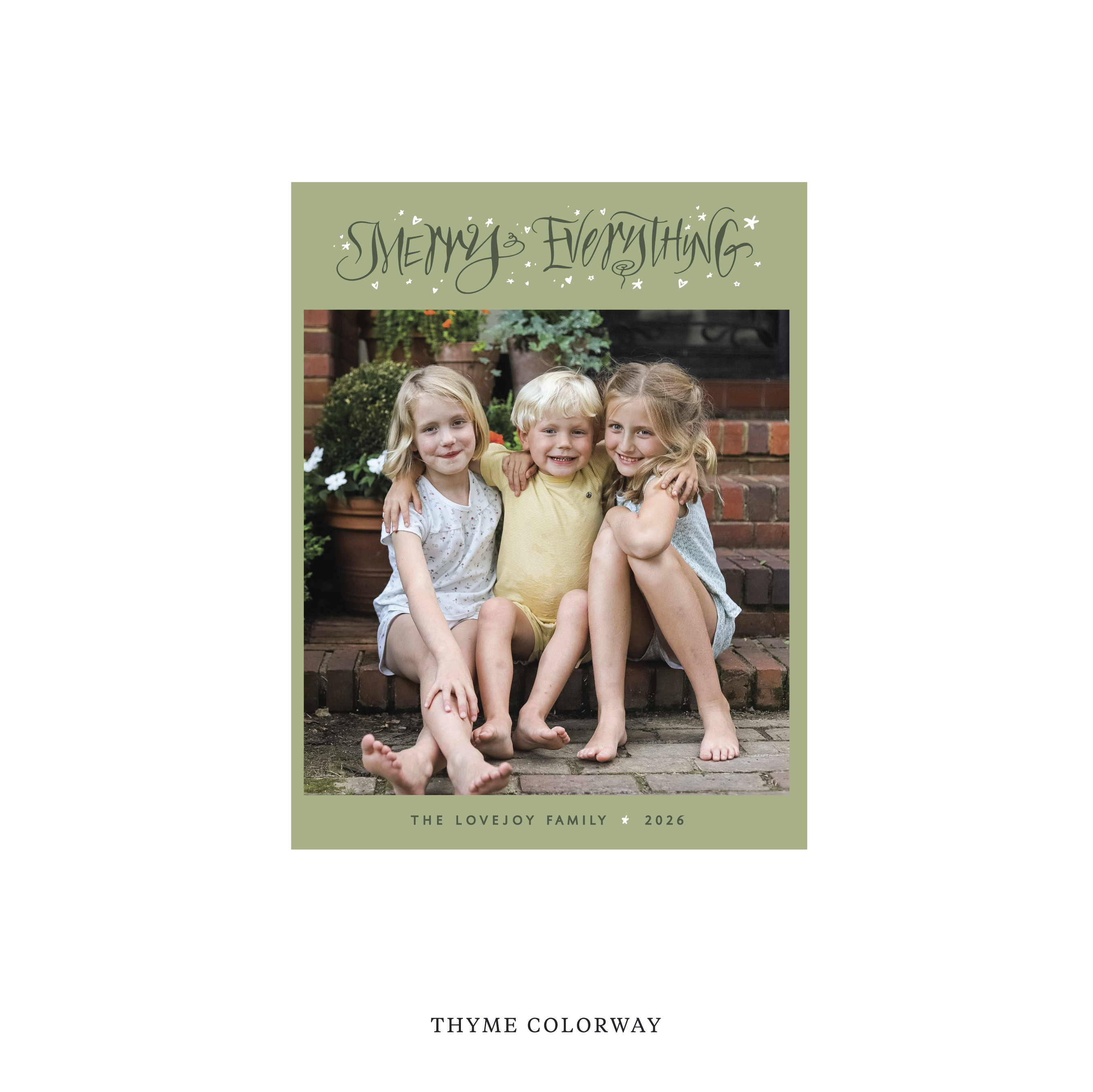 Ansley Classic Flat Print Holiday Card, Small