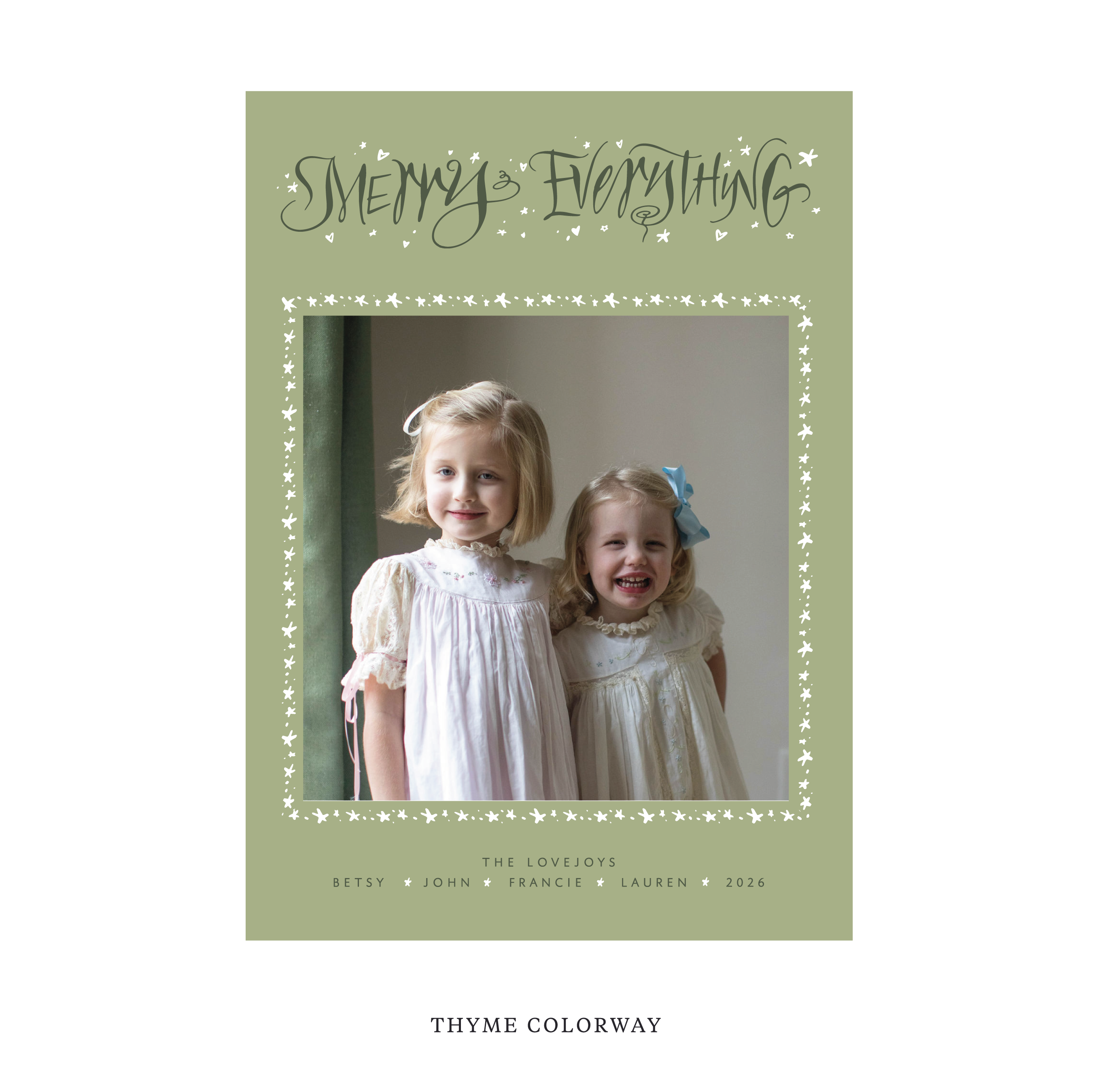 Ansley Classic Flat Print Holiday Card, Large