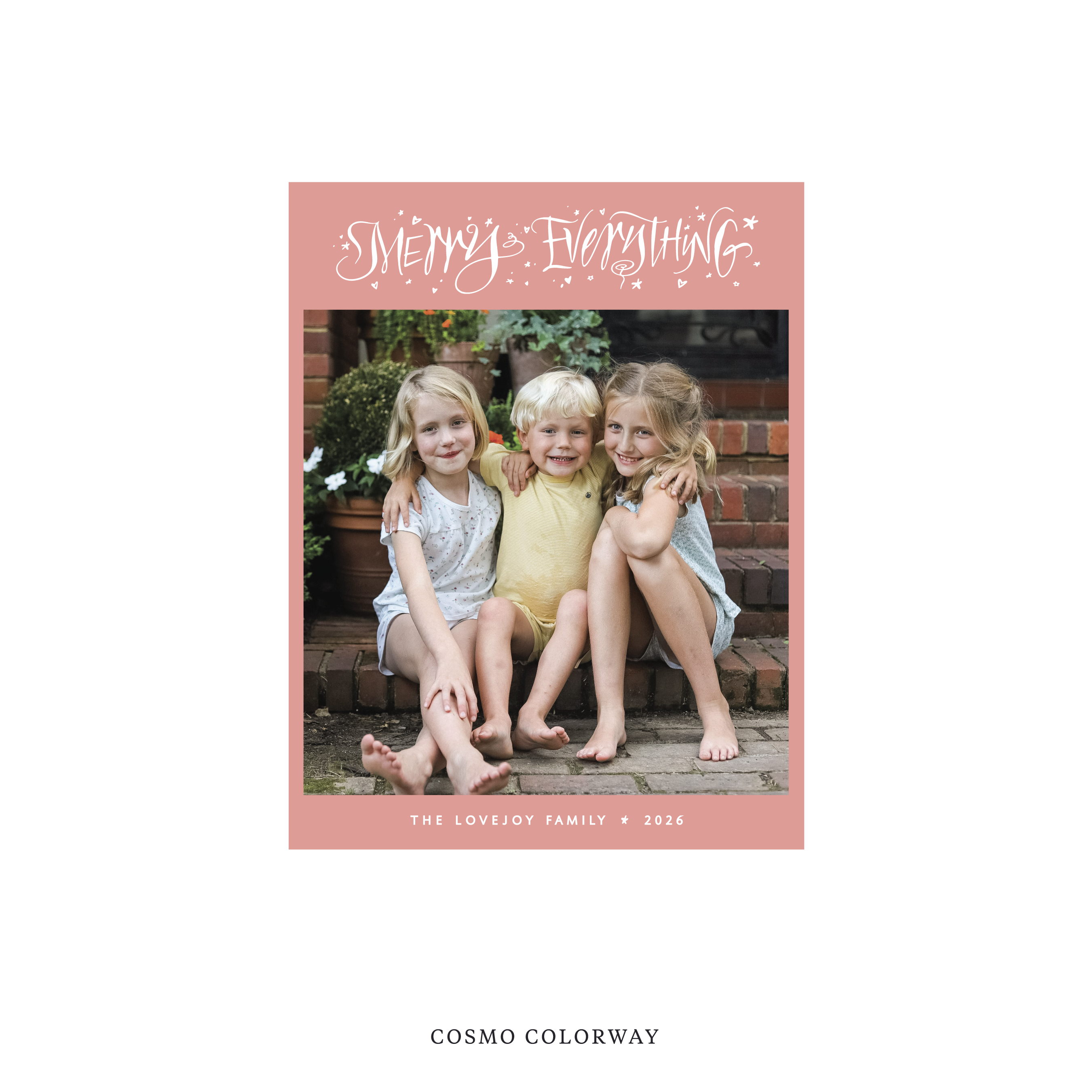 Ansley Classic Flat Print Holiday Card, Small