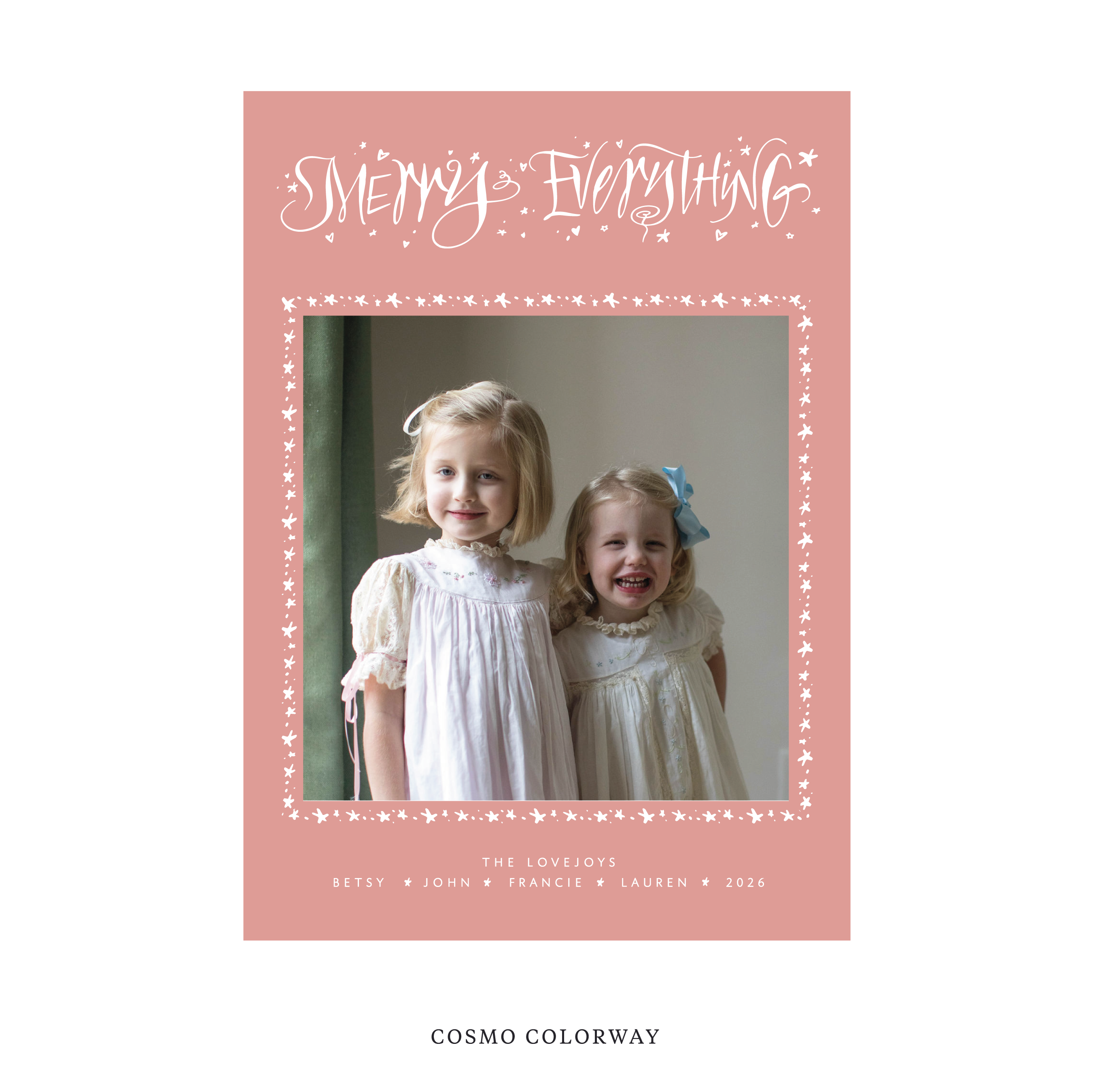 Ansley Classic Flat Print Holiday Card, Large