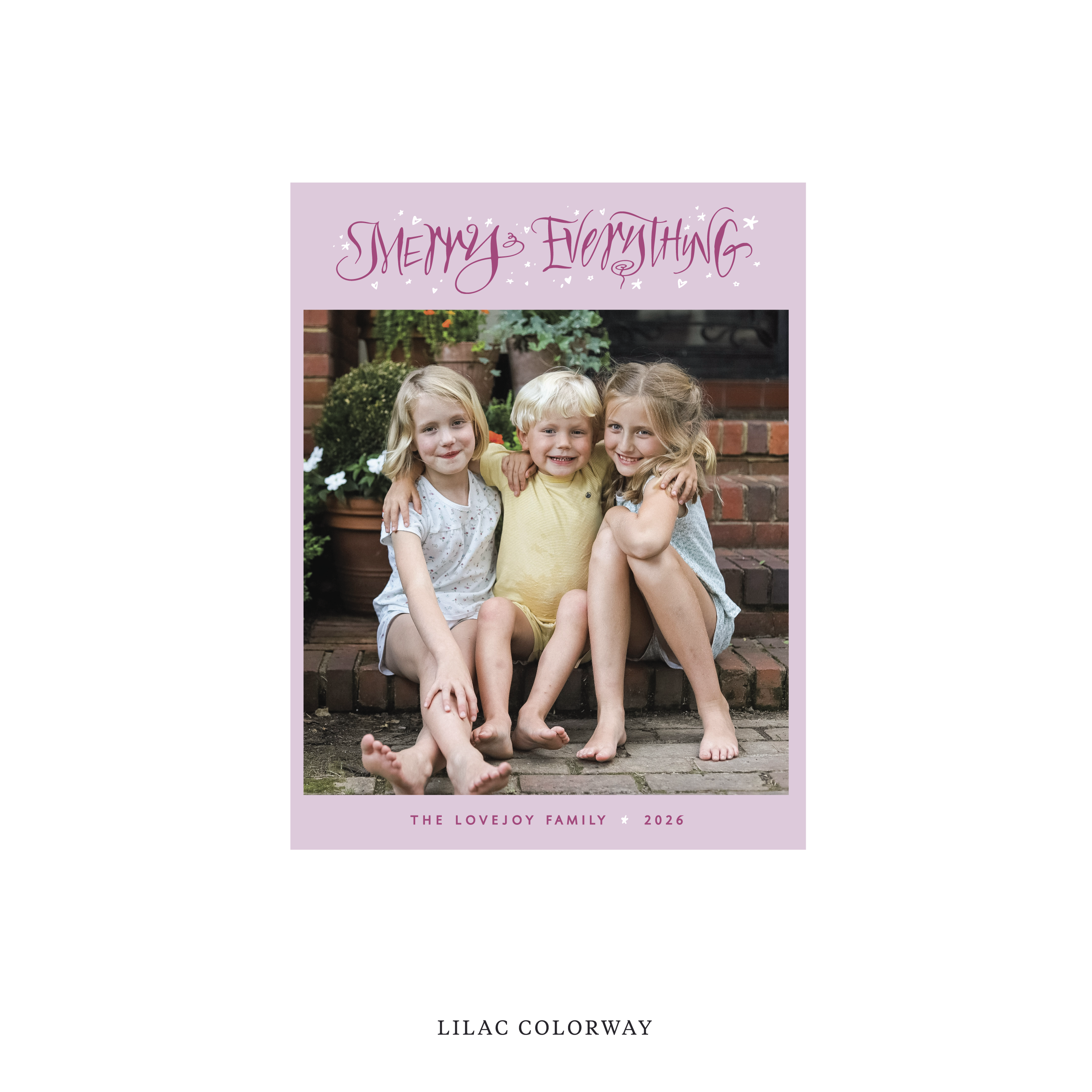 Ansley Classic Flat Print Holiday Card, Small