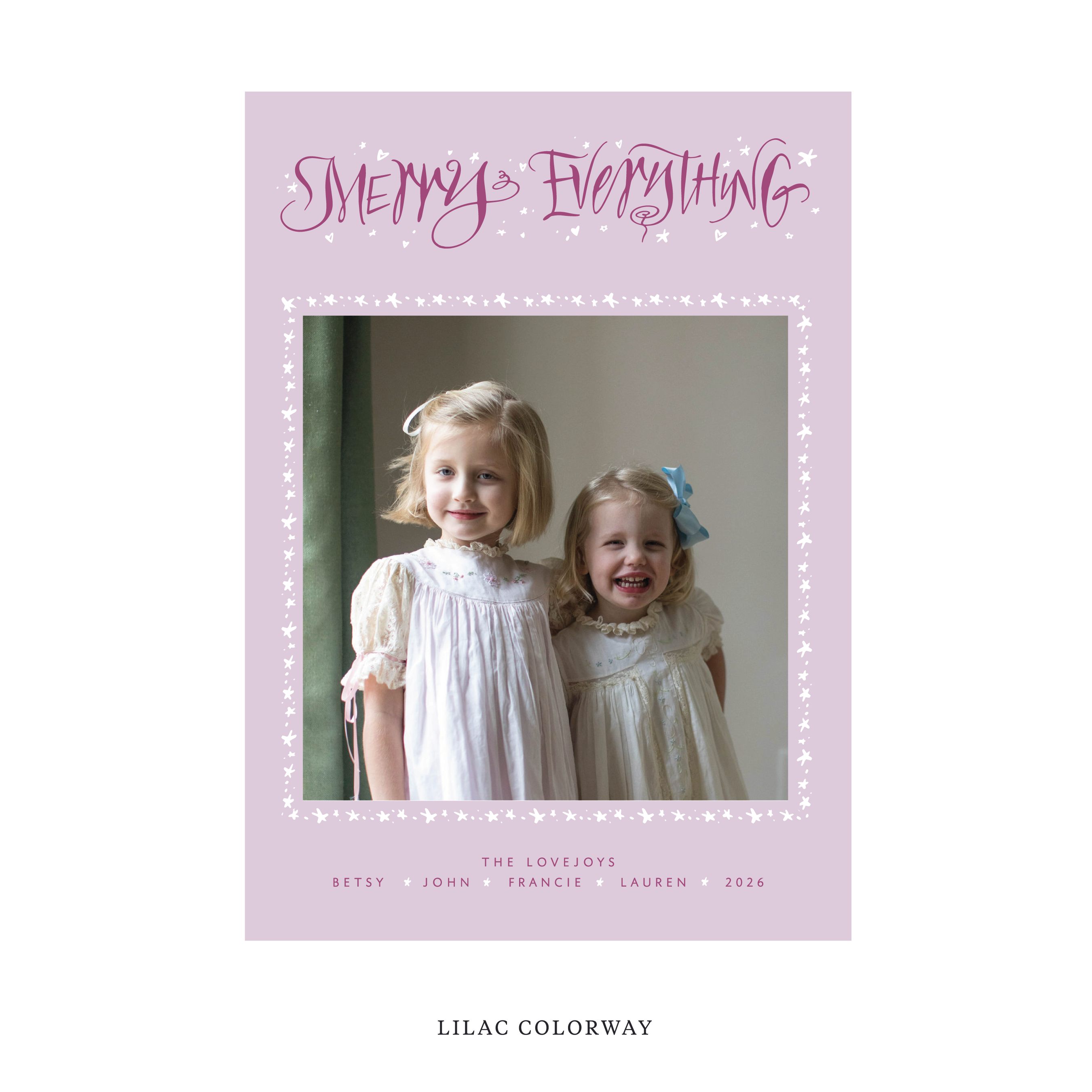 Ansley Classic Flat Print Holiday Card, Large