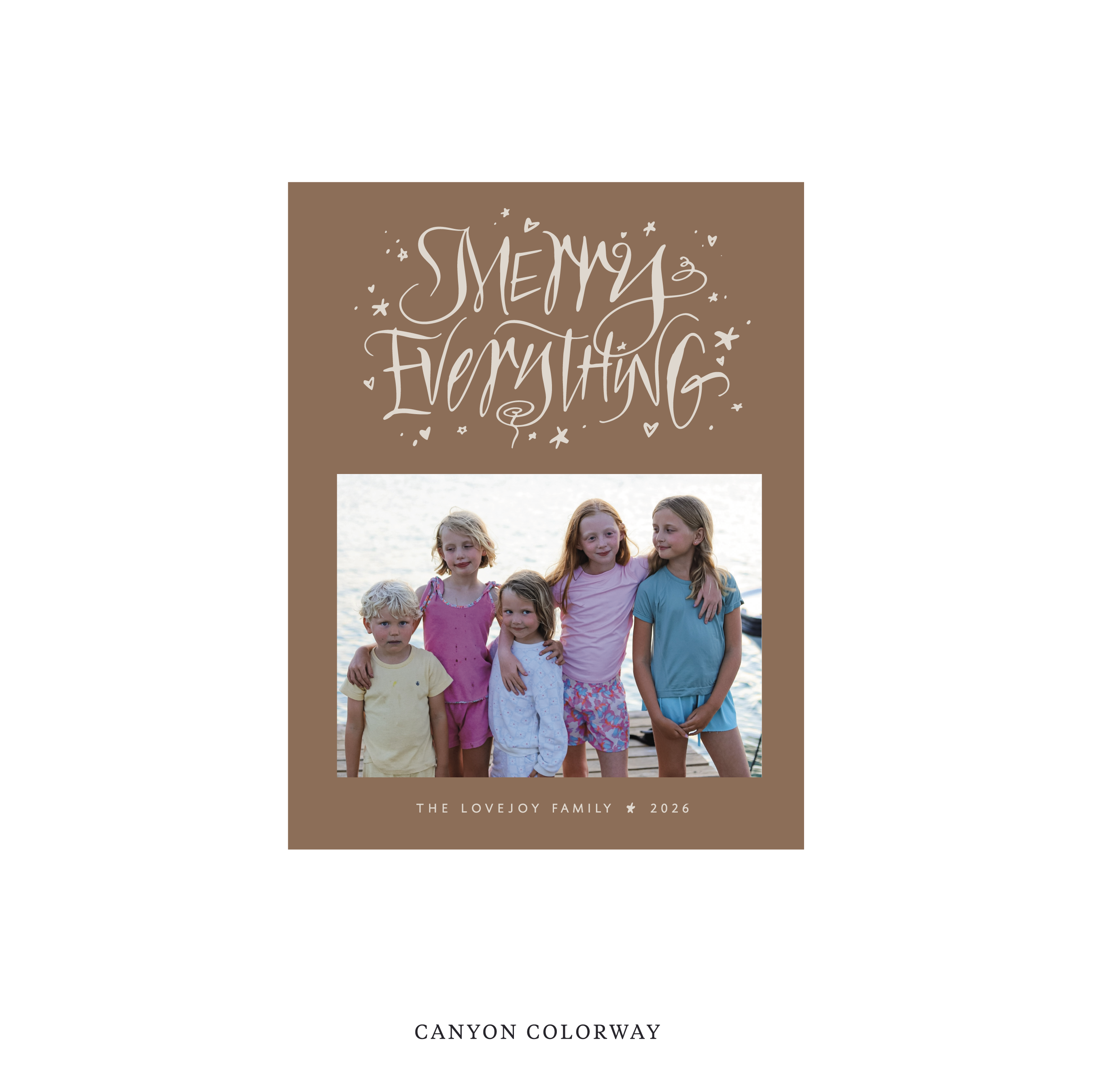 Ansley Classic Flat Print Holiday Card, Small II