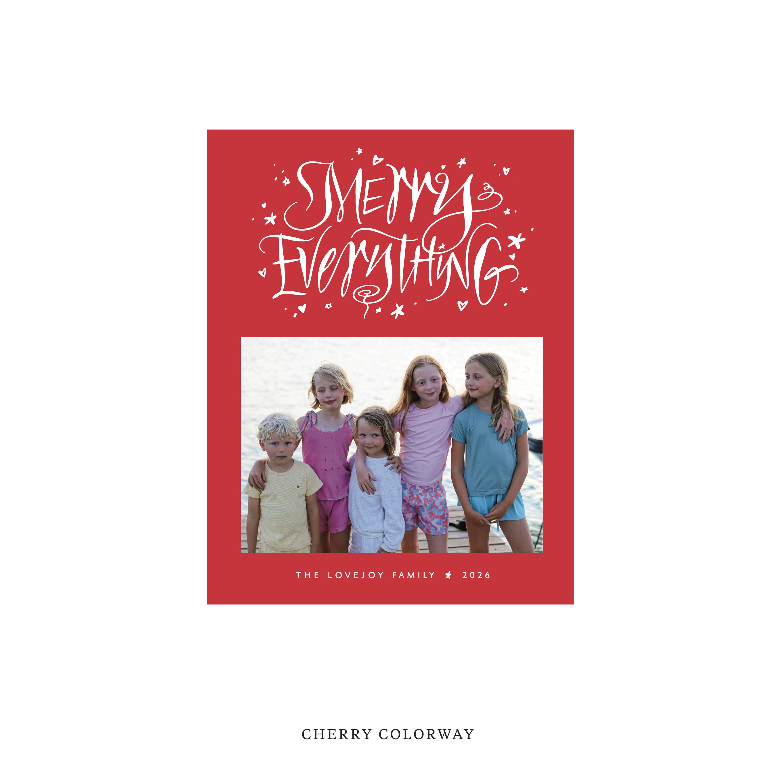 Ansley Classic Flat Print Holiday Card, Small II