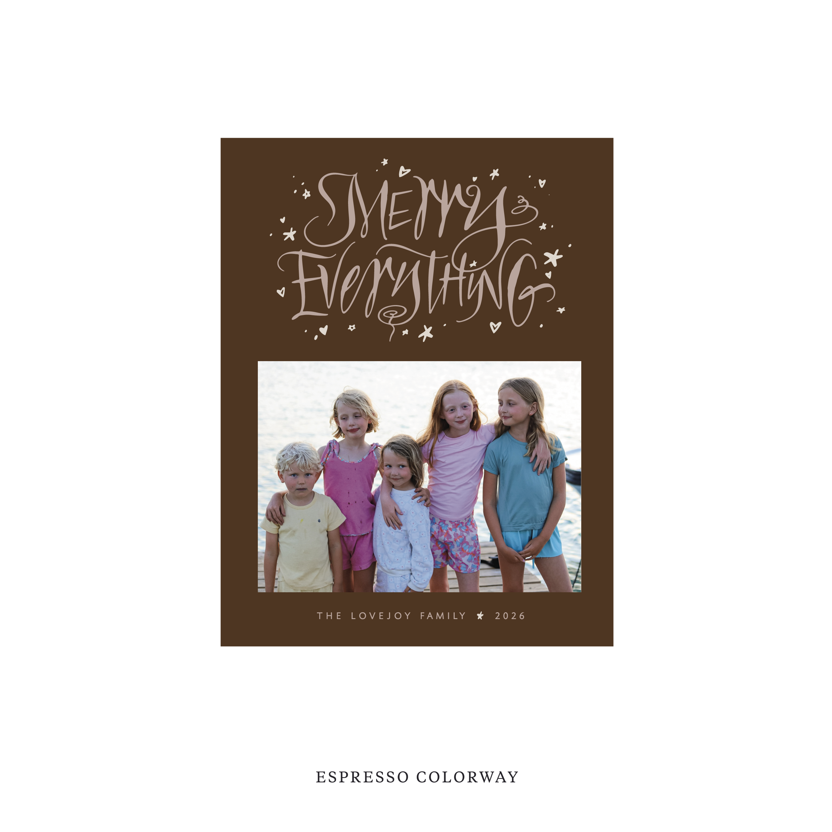 Ansley Classic Flat Print Holiday Card, Small II