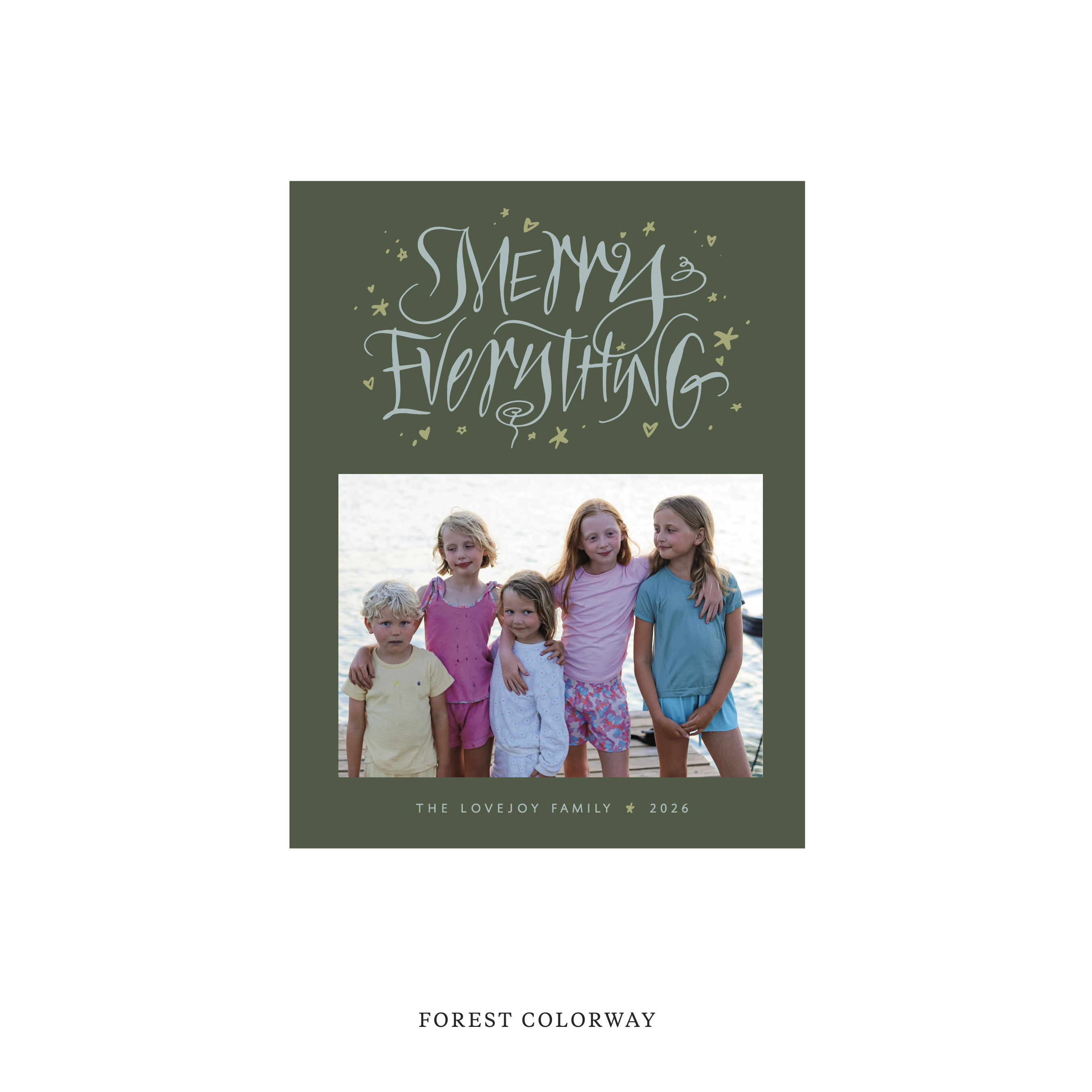 Ansley Classic Flat Print Holiday Card, Small II