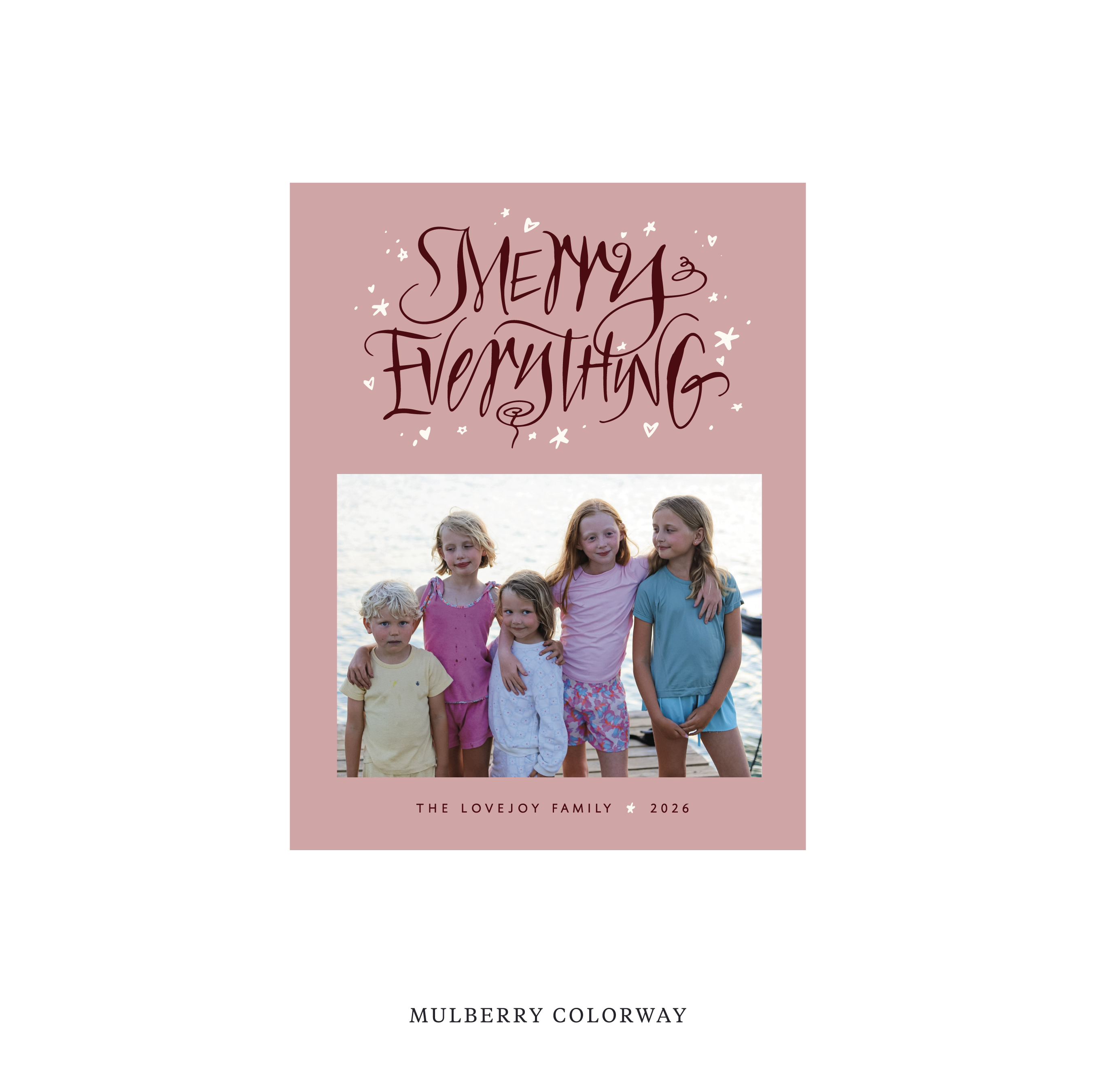Ansley Classic Flat Print Holiday Card, Small II