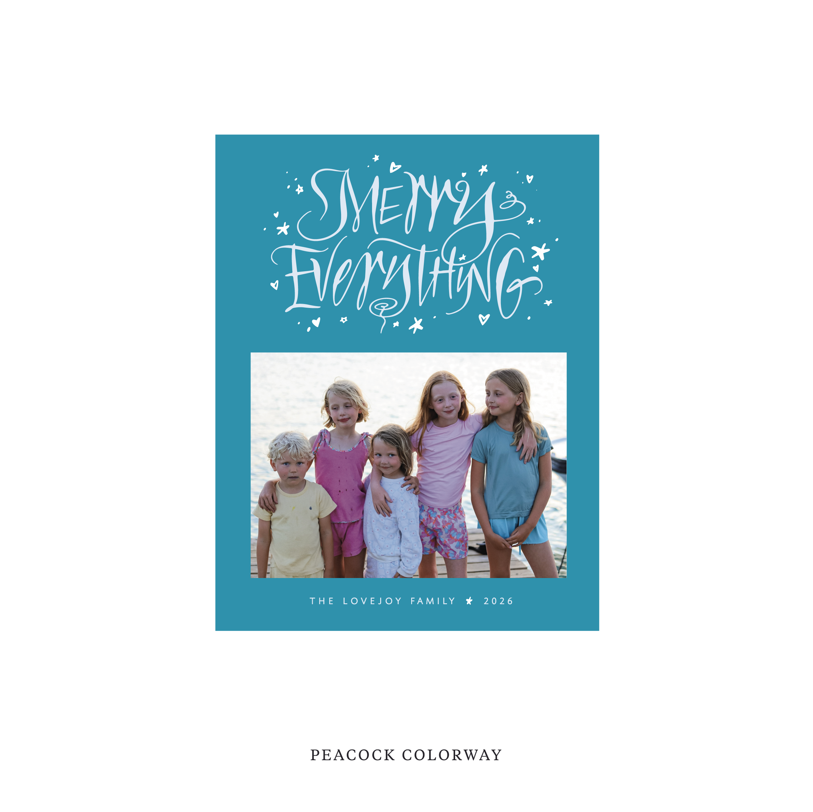 Ansley Classic Flat Print Holiday Card, Small II
