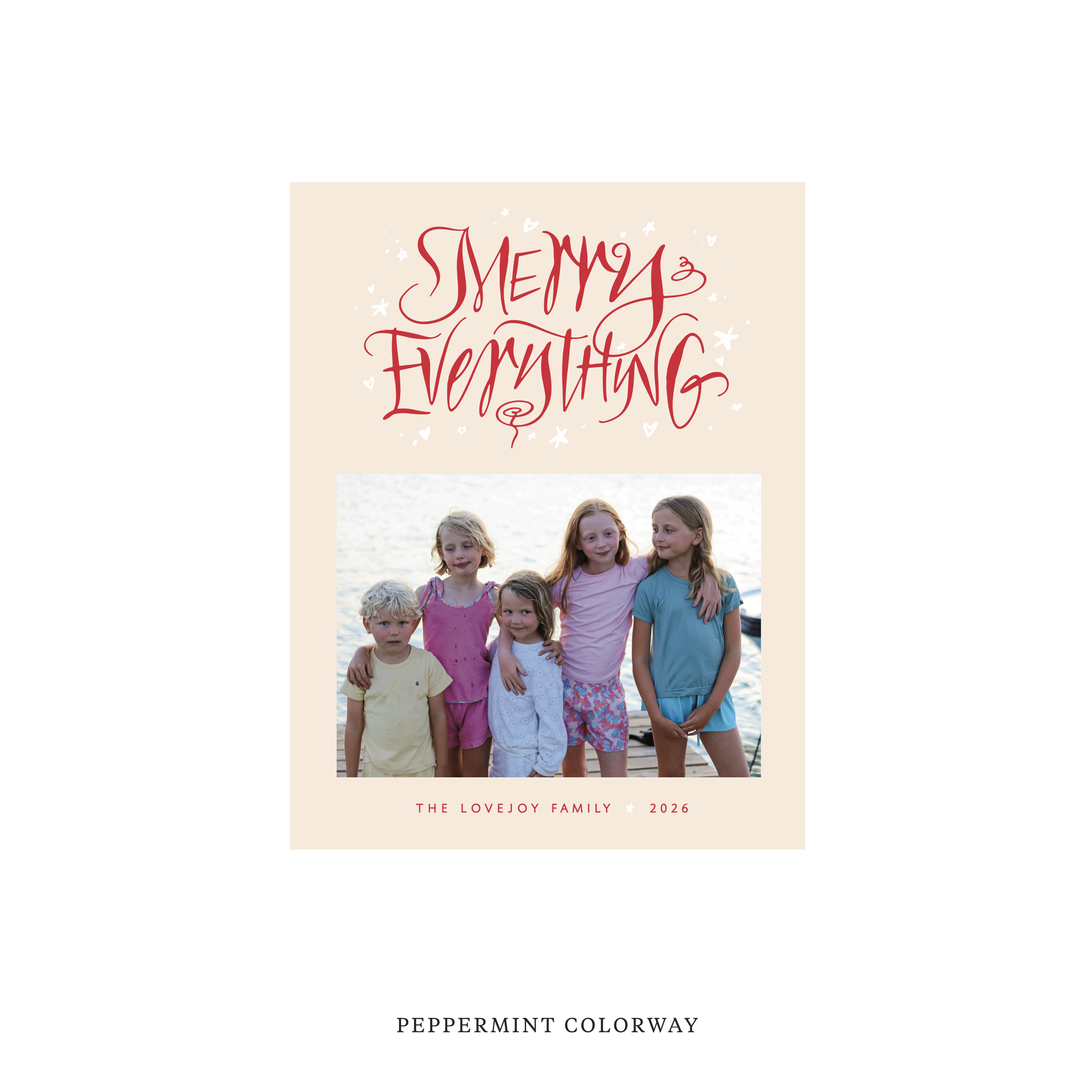 Ansley Classic Flat Print Holiday Card, Small II