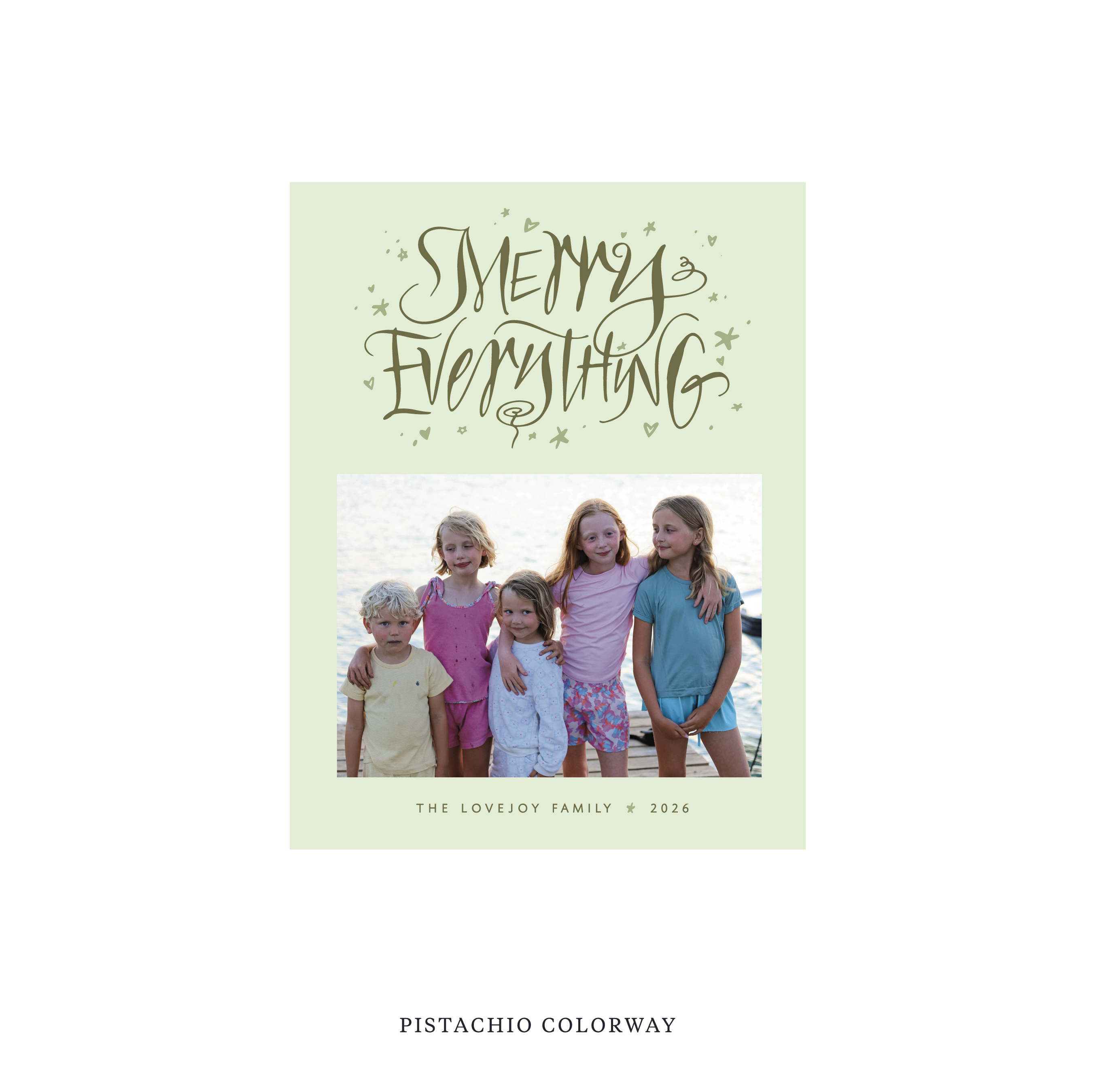 Ansley Classic Flat Print Holiday Card, Small II