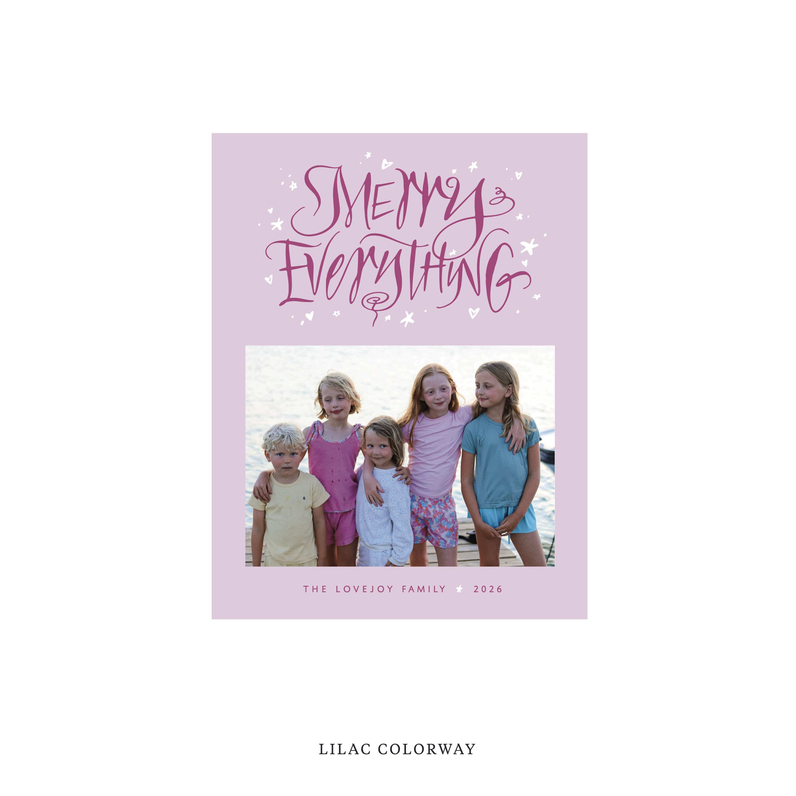 Ansley Classic Flat Print Holiday Card, Small II