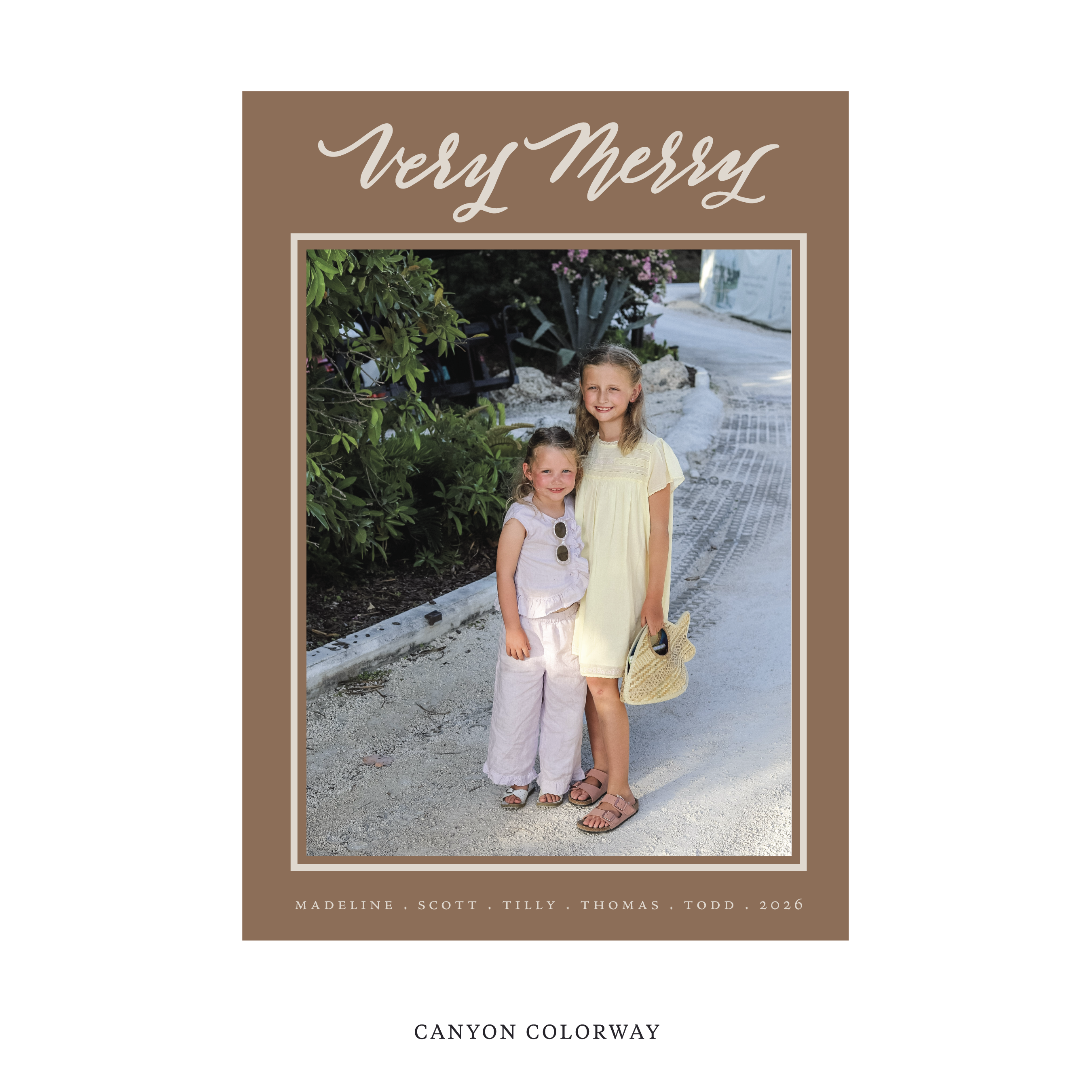 Lowen Classic Flat Print Holiday Card, Large