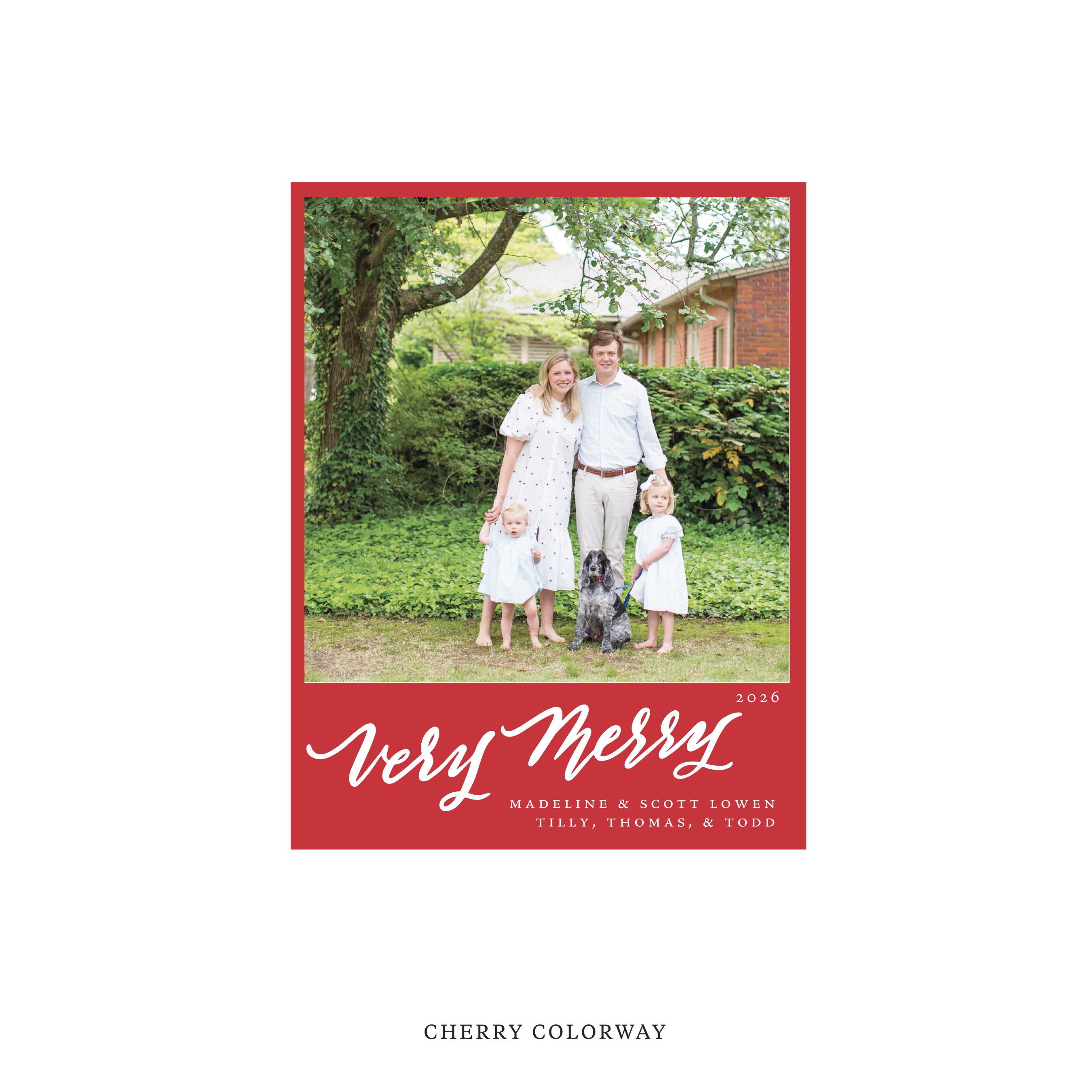 Lowen Classic Flat Print Holiday Card, Small