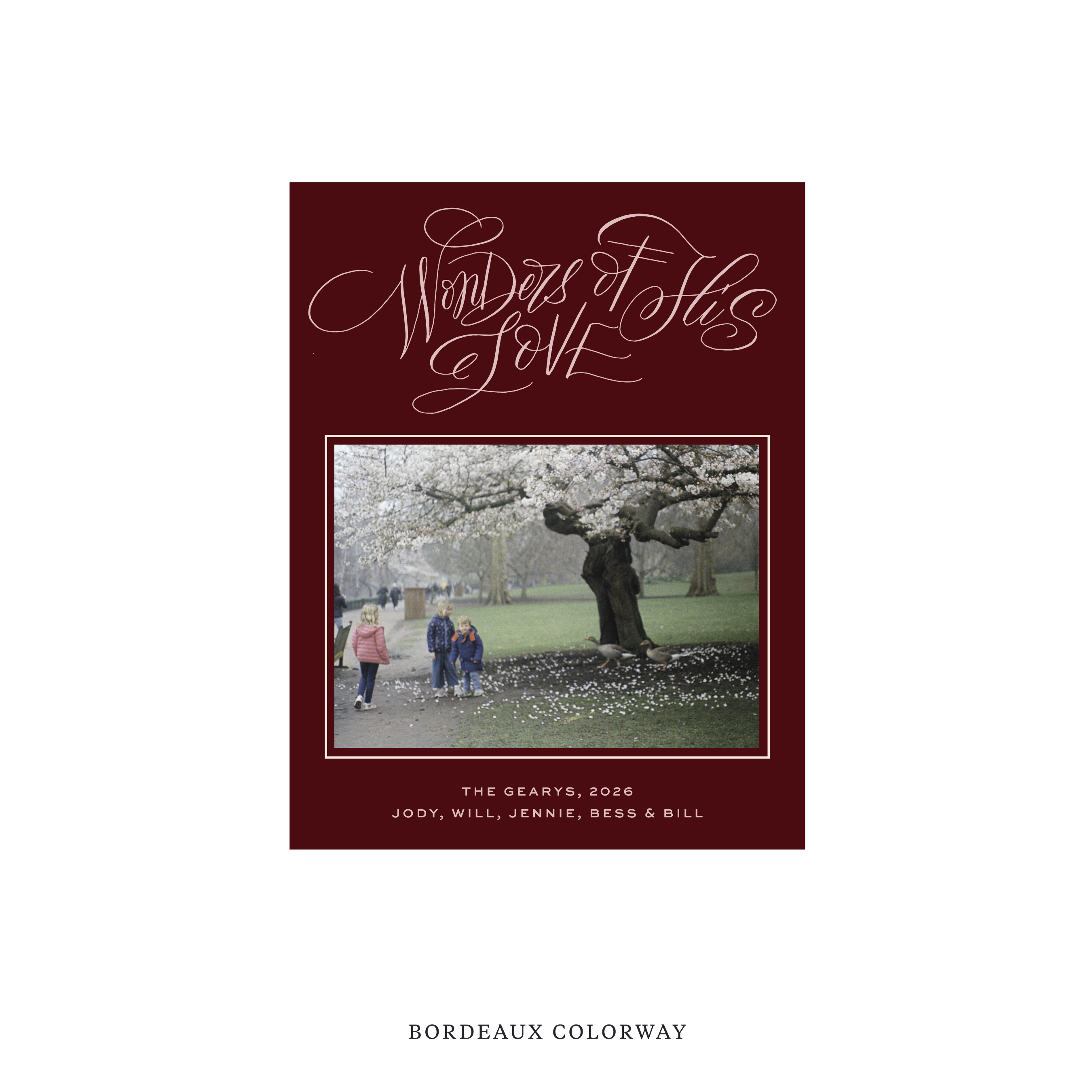 Loxley Classic Flat Print Holiday Card, Small