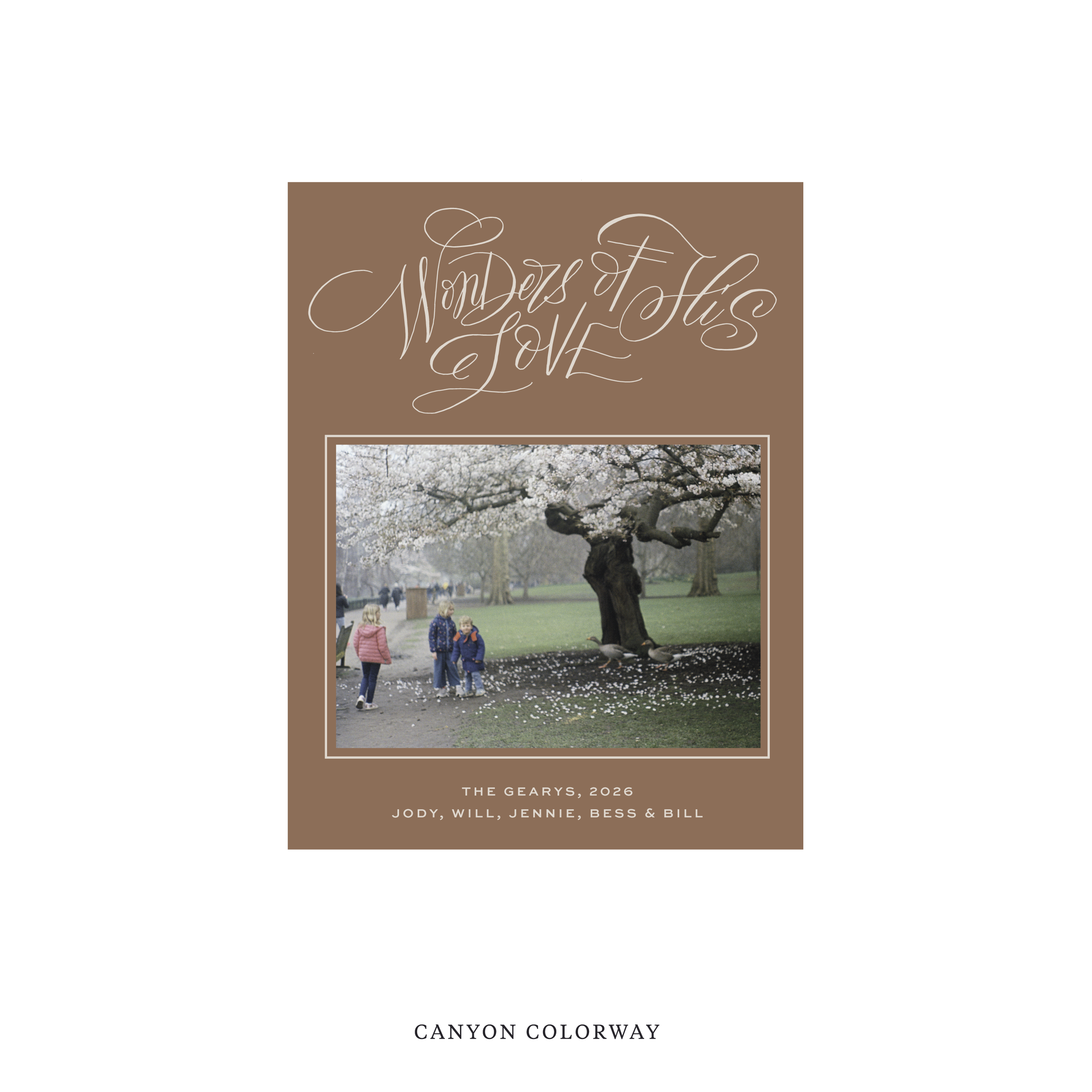 Loxley Classic Flat Print Holiday Card, Small