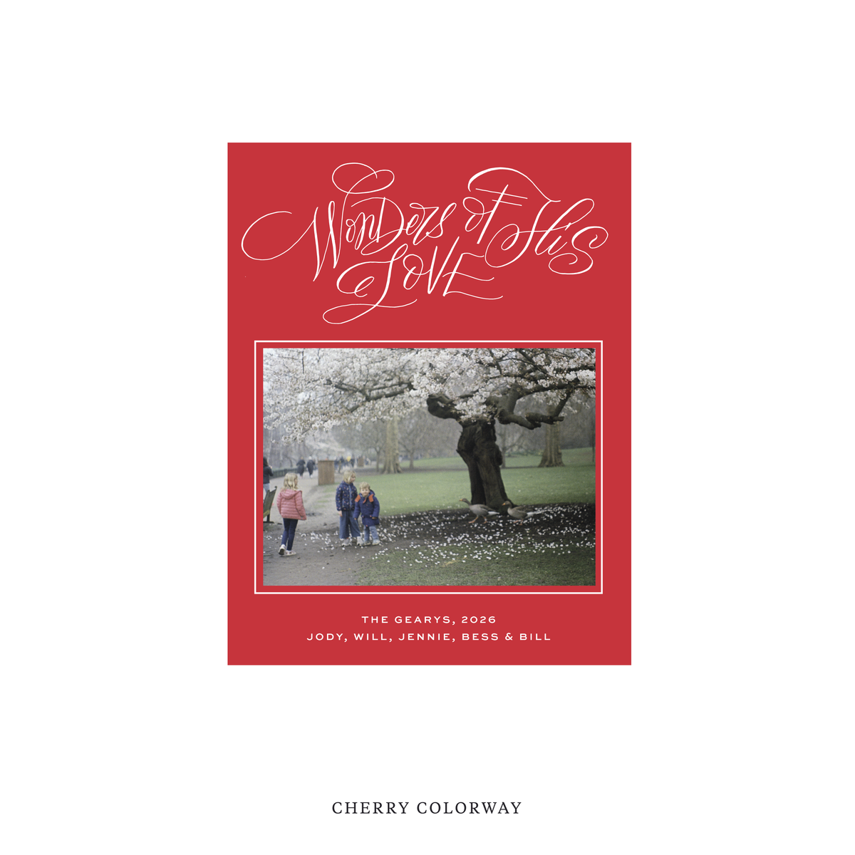 Loxley Classic Flat Print Holiday Card, Small