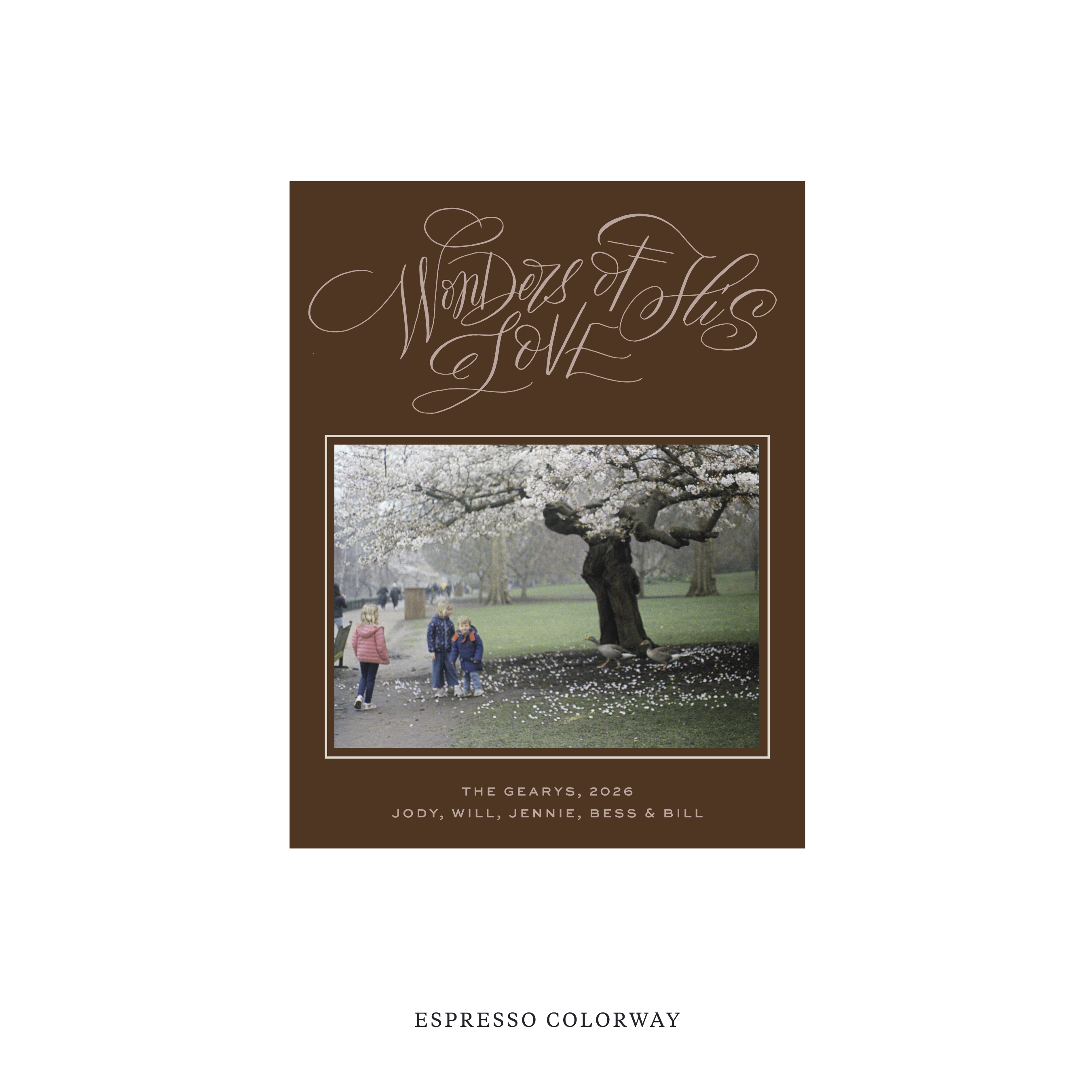 Loxley Classic Flat Print Holiday Card, Small