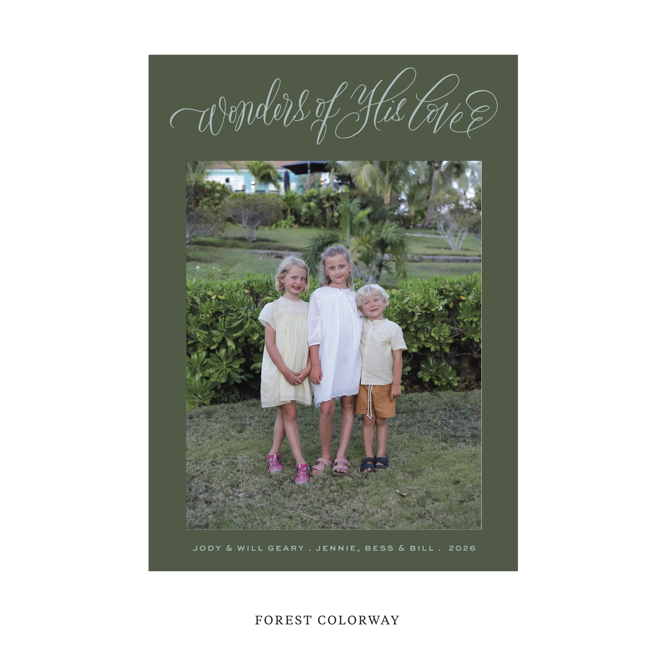 Loxley Classic Flat Print Holiday Card, Large