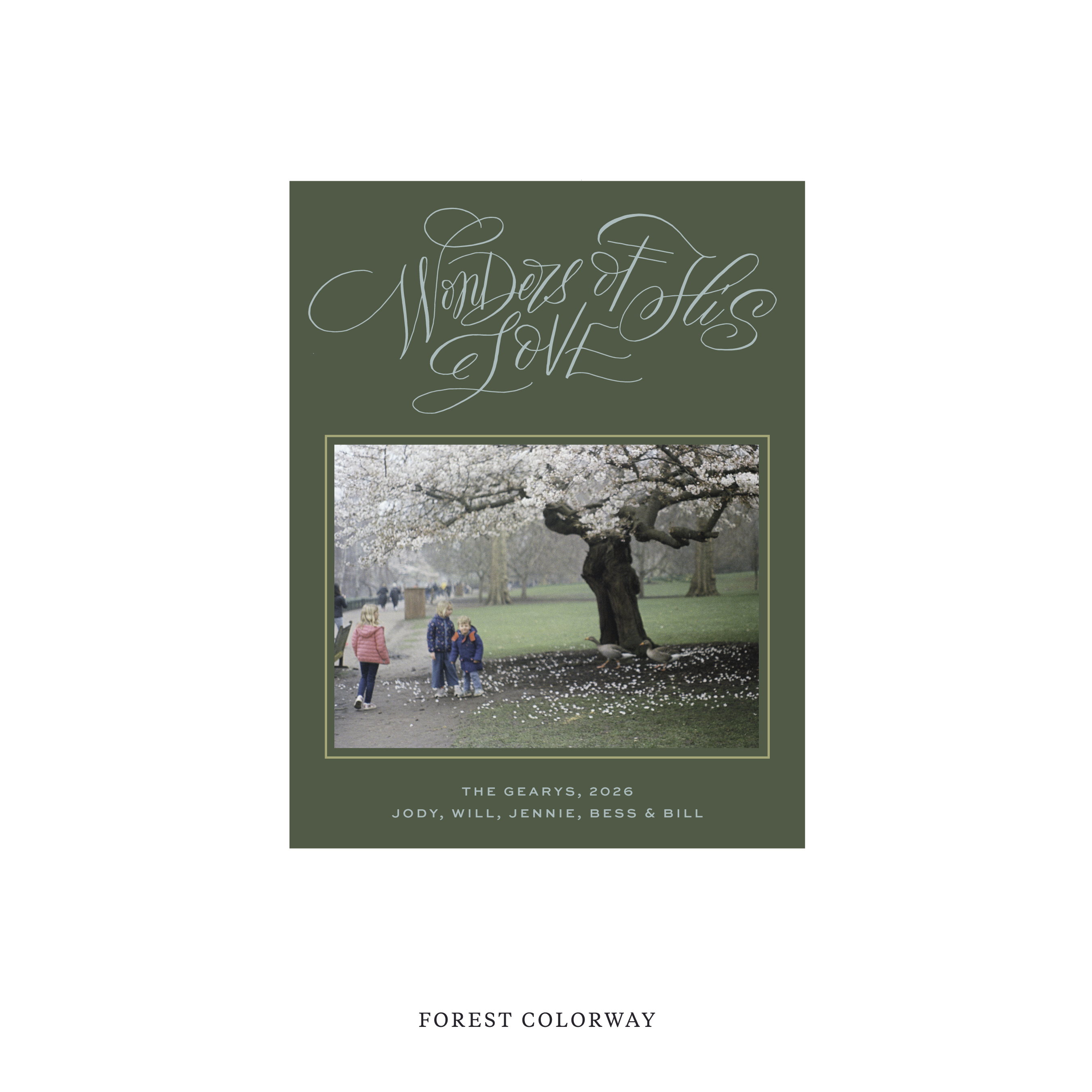 Loxley Classic Flat Print Holiday Card, Small