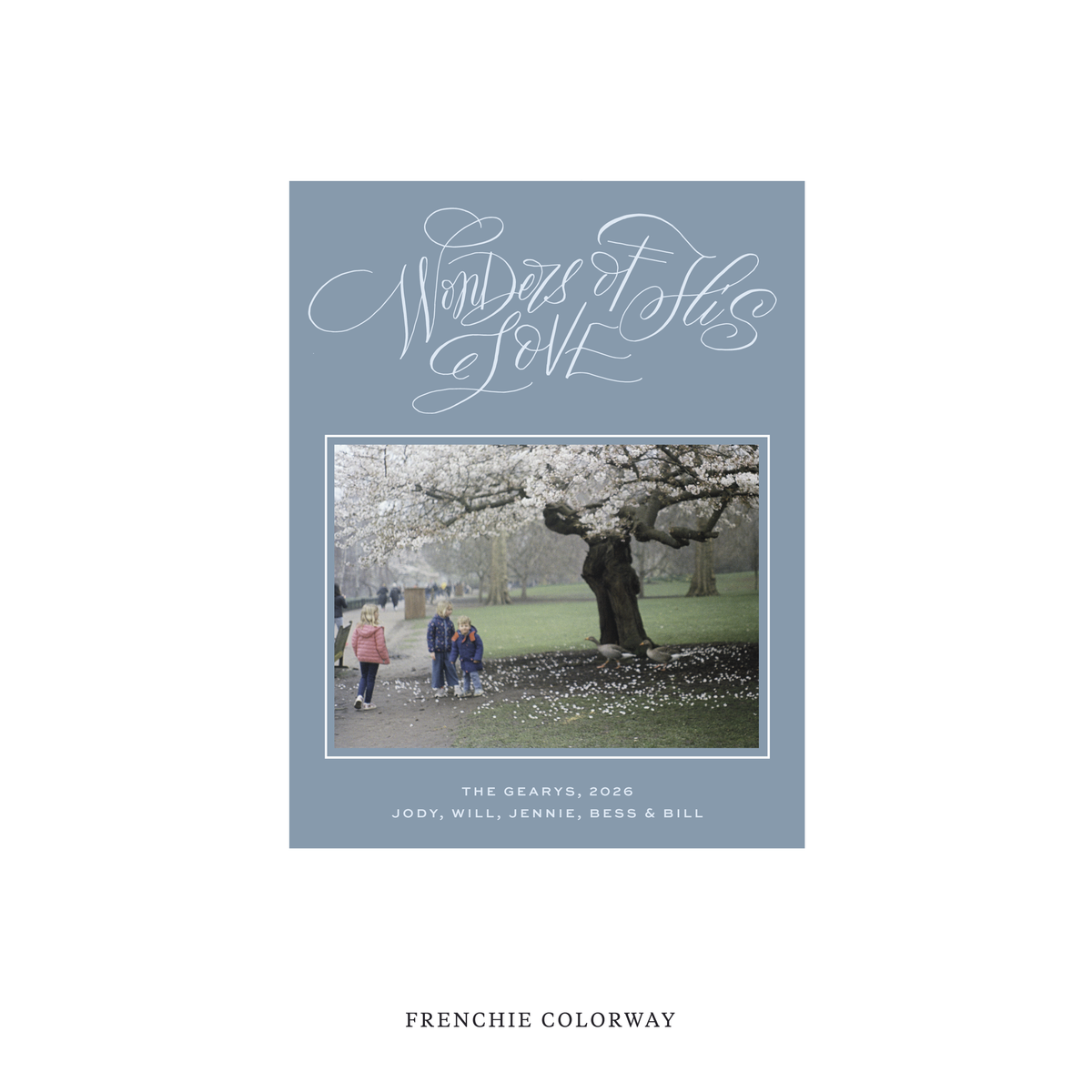 Loxley Classic Flat Print Holiday Card, Small