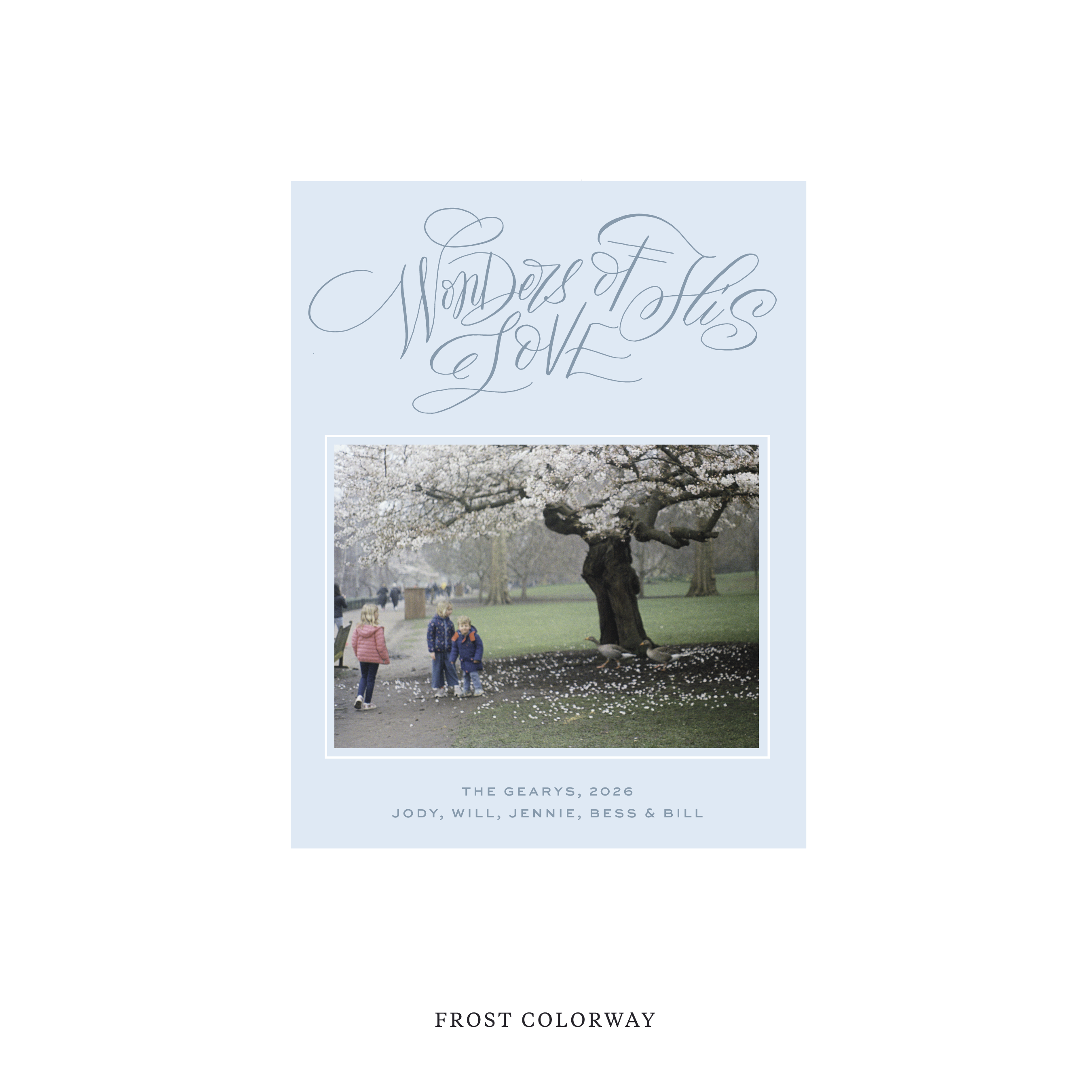 Loxley Classic Flat Print Holiday Card, Small