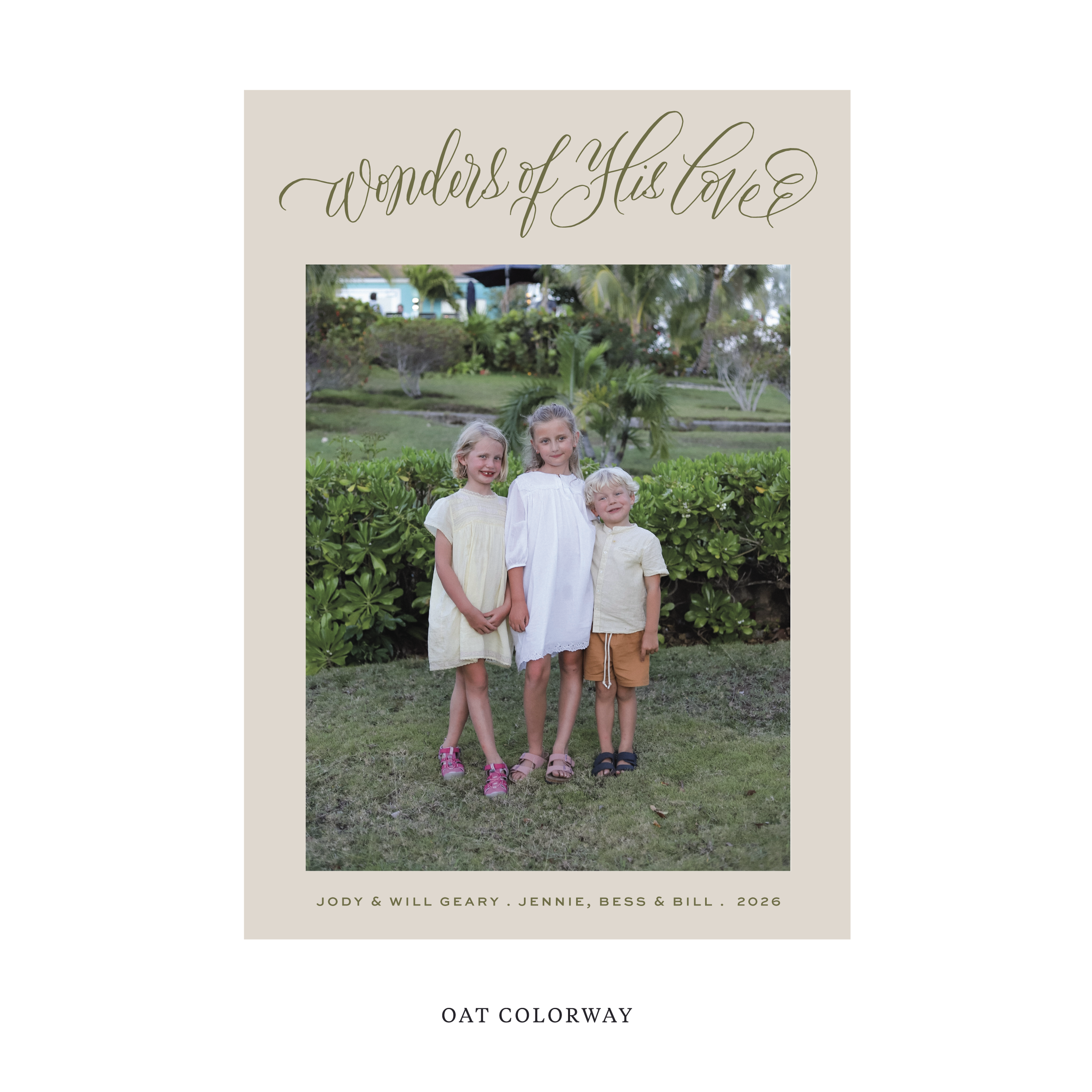 Loxley Classic Flat Print Holiday Card, Large