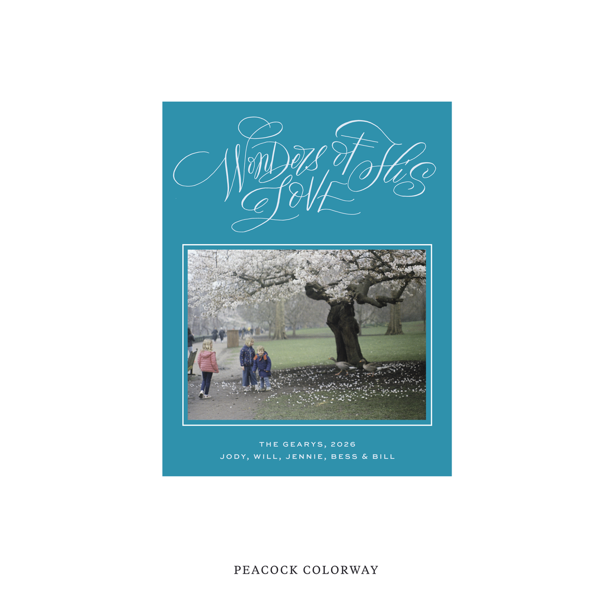 Loxley Classic Flat Print Holiday Card, Small