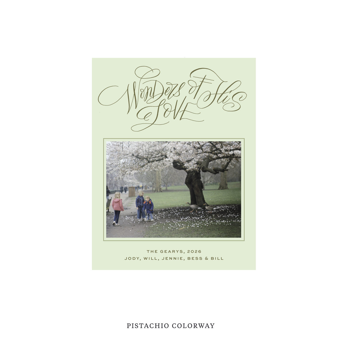Loxley Classic Flat Print Holiday Card, Small