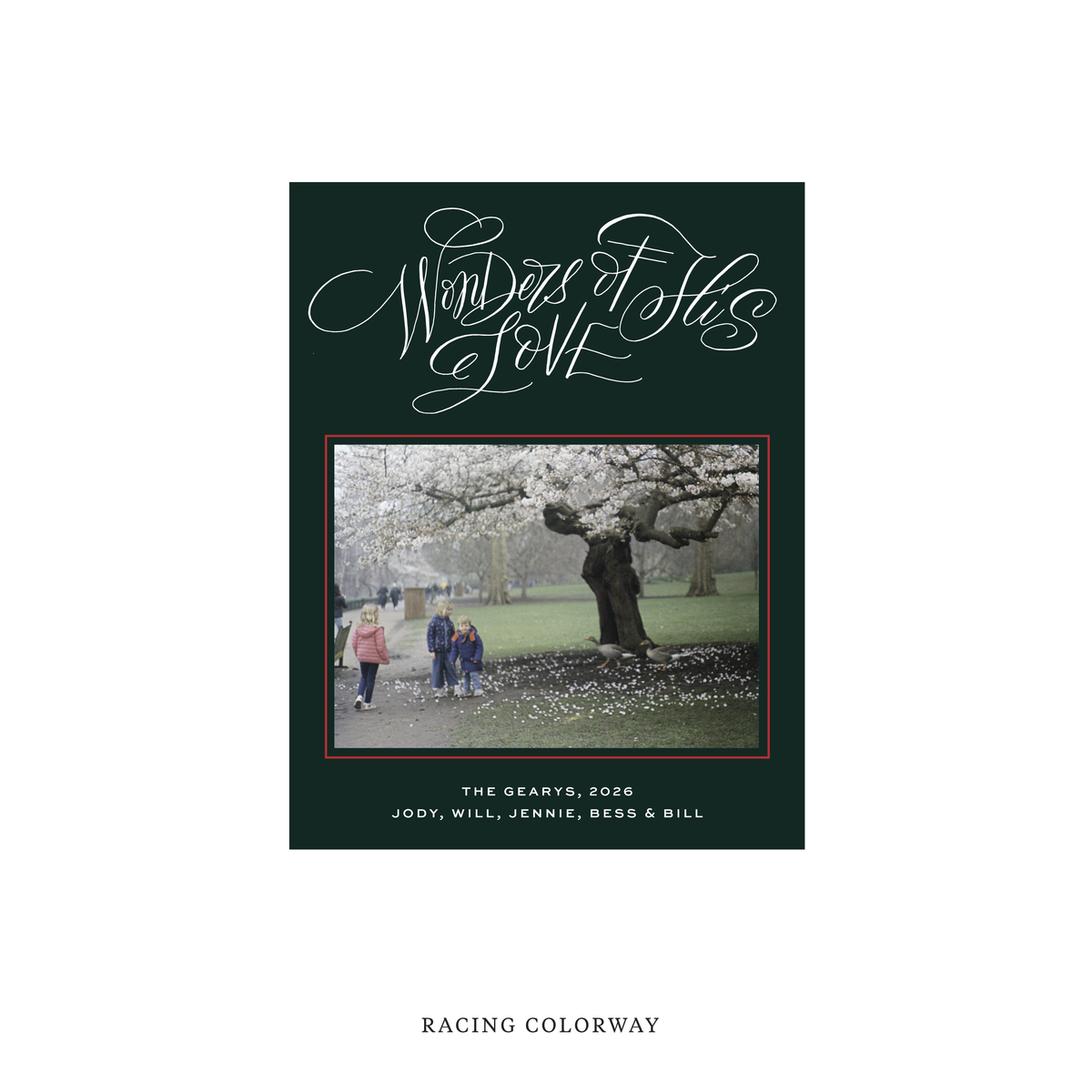 Loxley Classic Flat Print Holiday Card, Small
