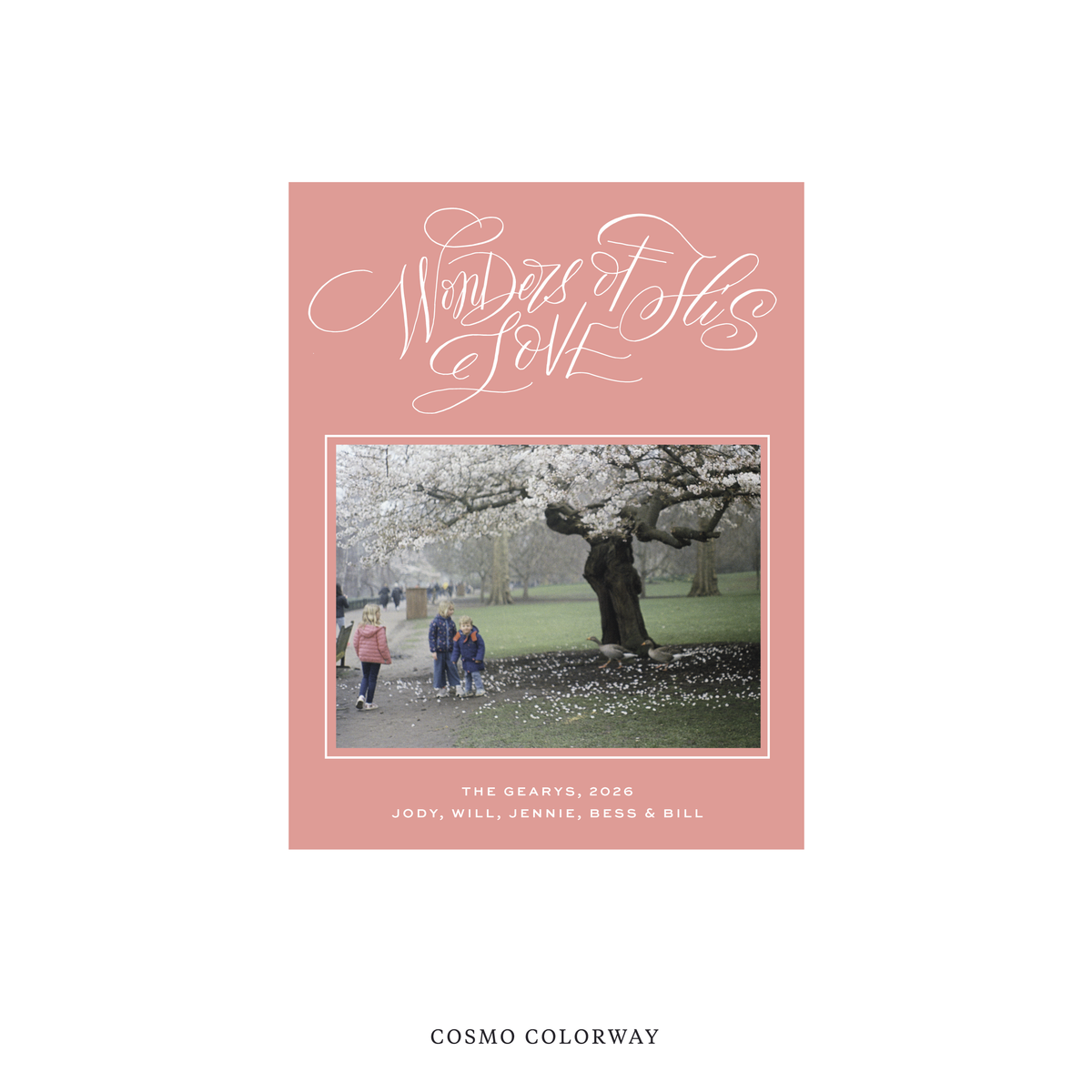 Loxley Classic Flat Print Holiday Card, Small