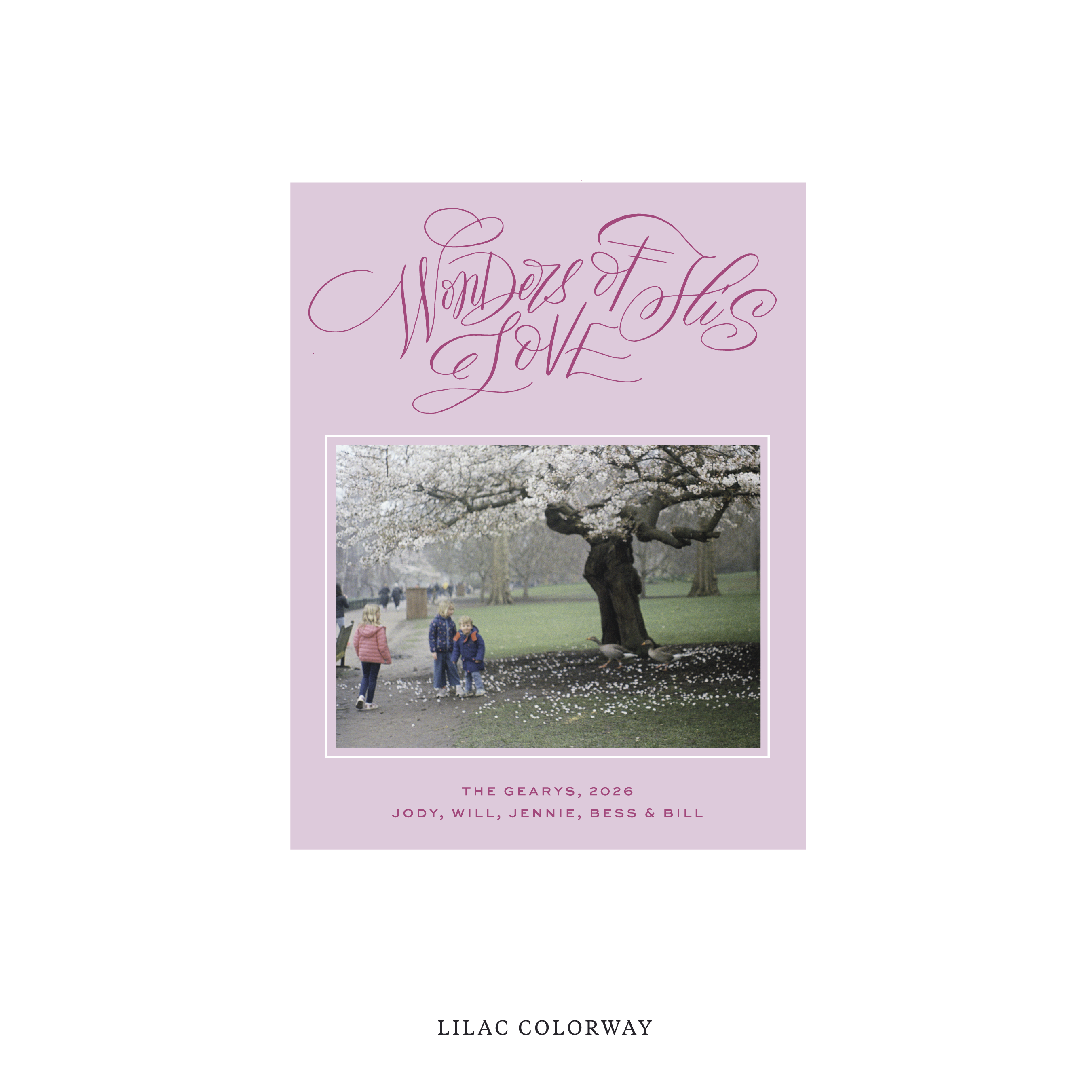Loxley Classic Flat Print Holiday Card, Small