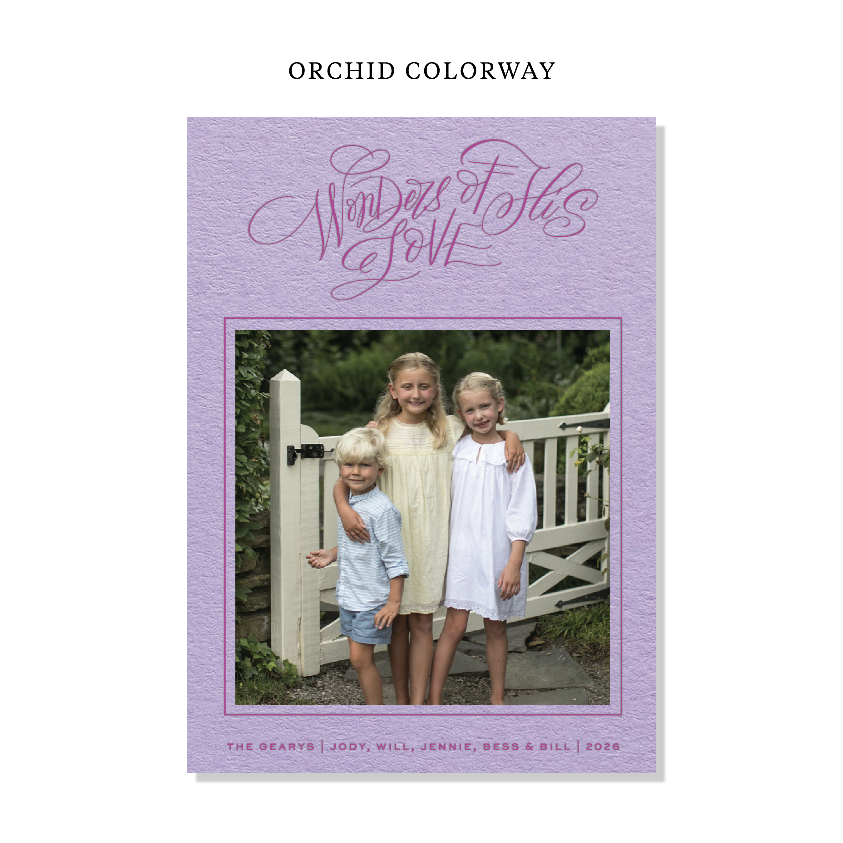 Loxley Letterpress Holiday Card, Large (Colored Paper)