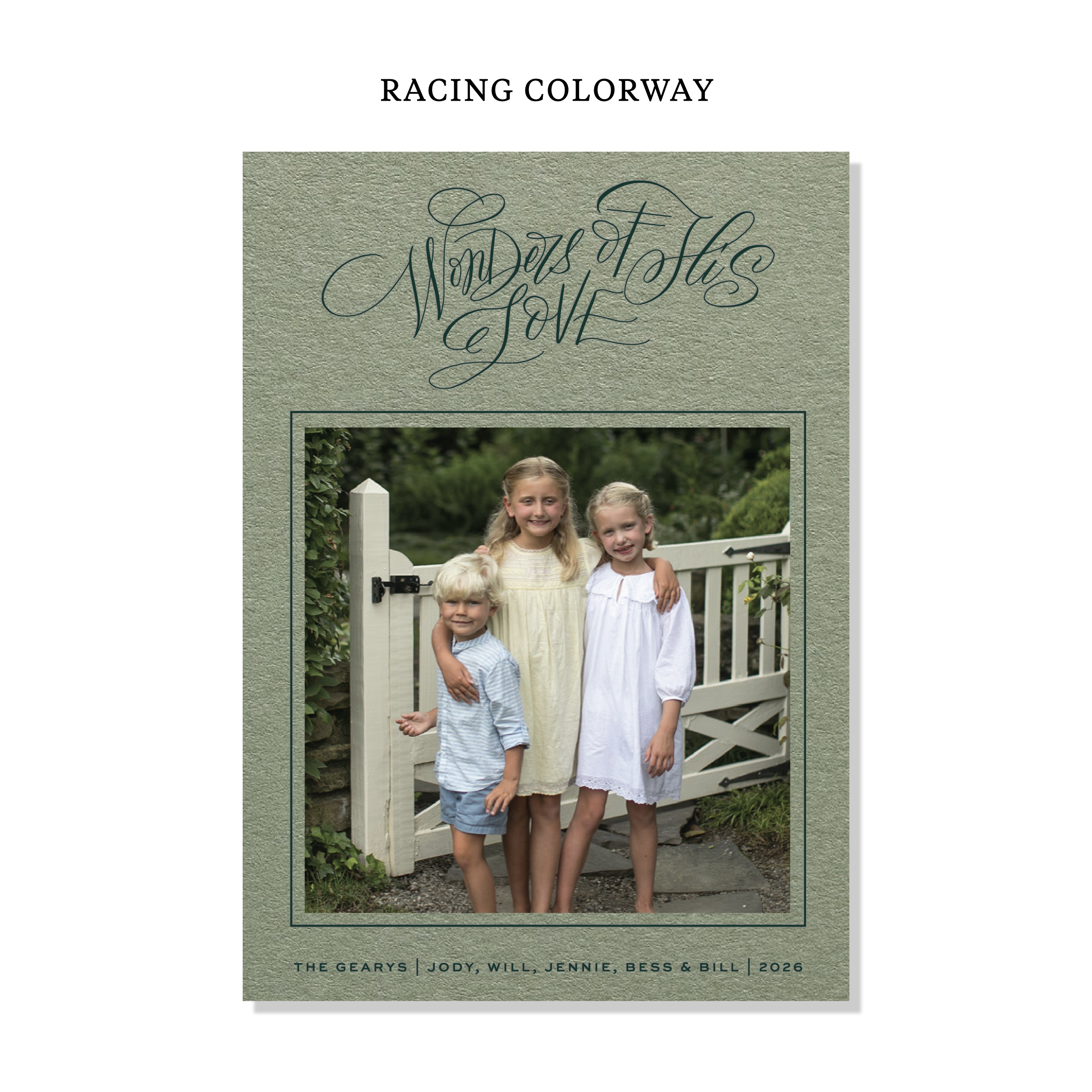 Loxley Letterpress Holiday Card, Large (Colored Paper)