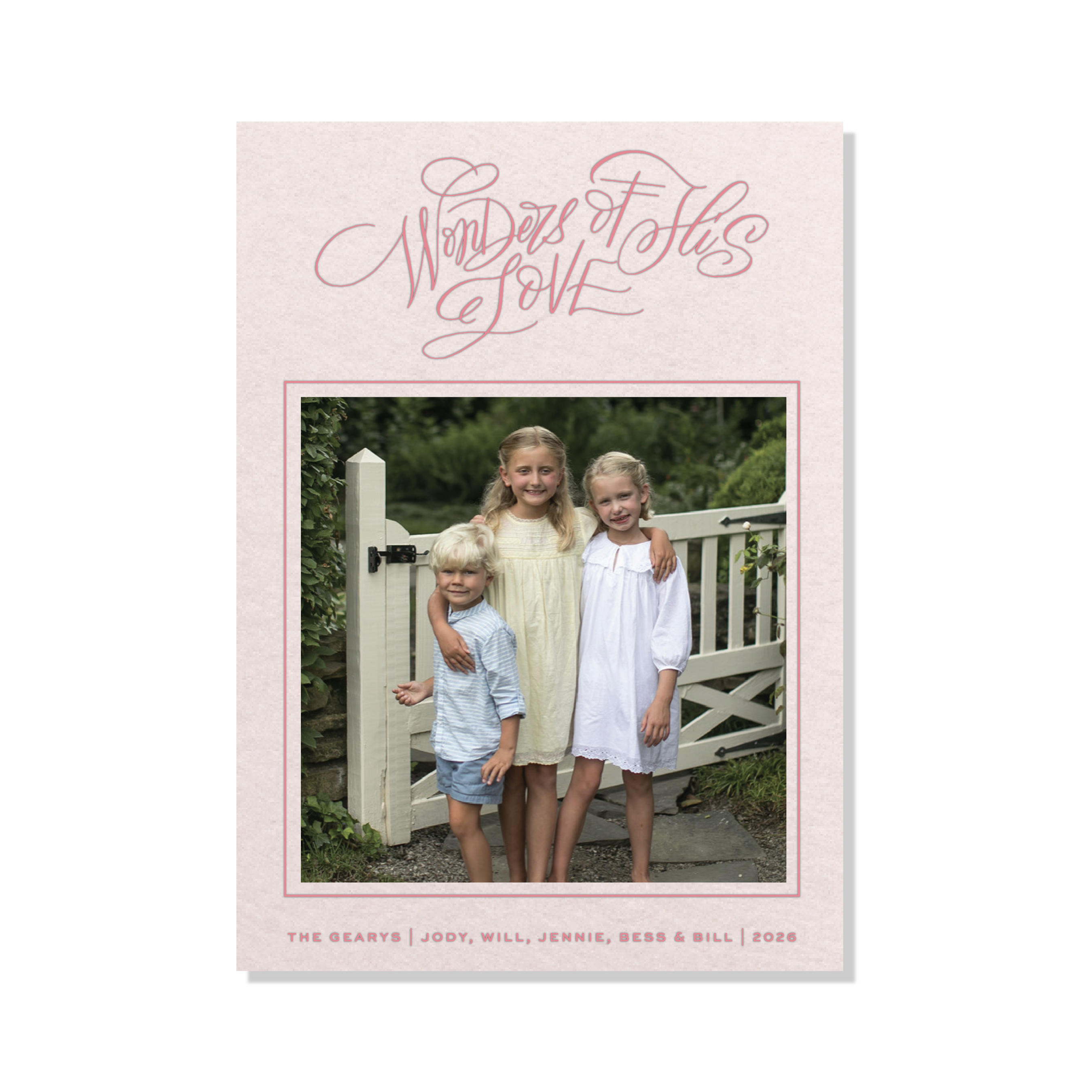 Loxley Letterpress Holiday Card, Large (Colored Paper)