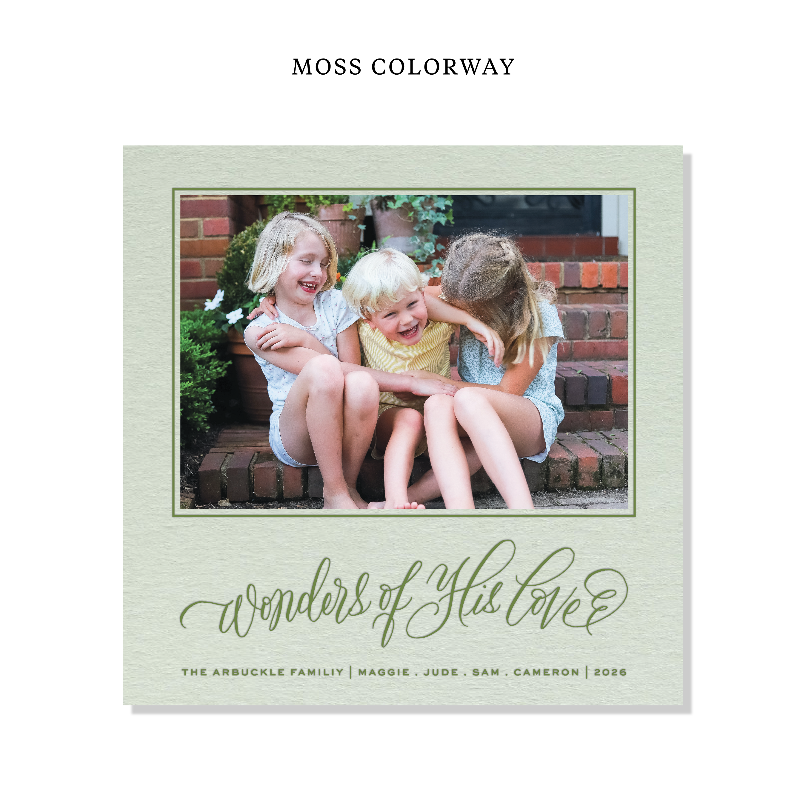 Loxley Letterpress Holiday Card, Large Square (Colored Paper)