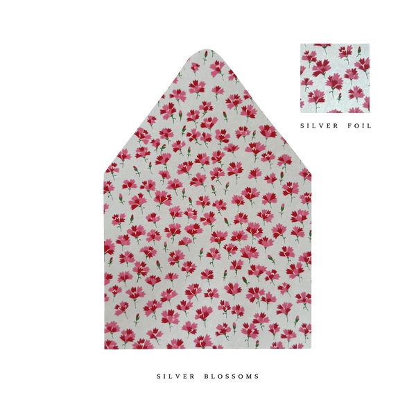 The Silver Blossoms Luxe Envelope Liner
