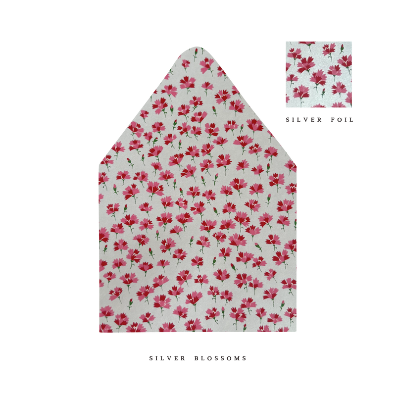 The Silver Blossoms Luxe Envelope Liner